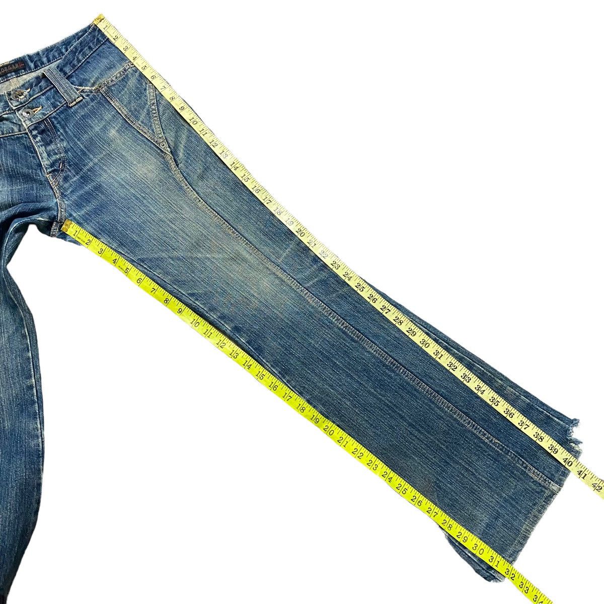 Morgan Homme Vintage Morgan Homme Distressed Denim Flare Jeans Size US 30 / EU 46 - 17 Thumbnail