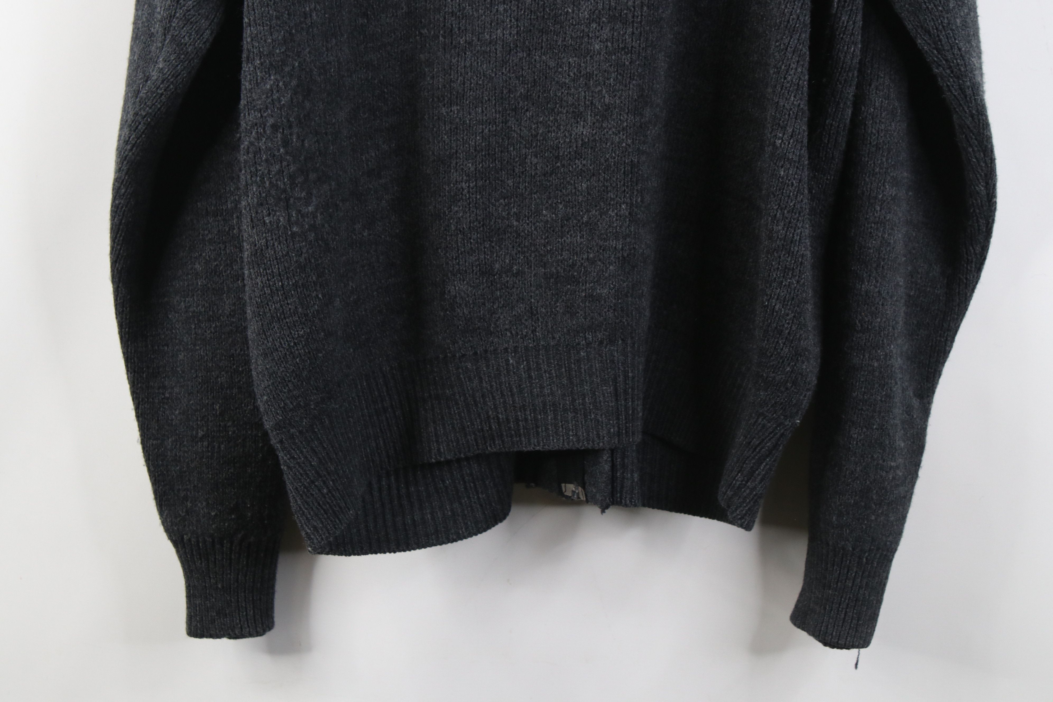 Vintage Vintage 90s Streetwear Knit Full Zip Cardigan Sweater Gray Size US XXL / EU 58 / 5 - 11 Thumbnail