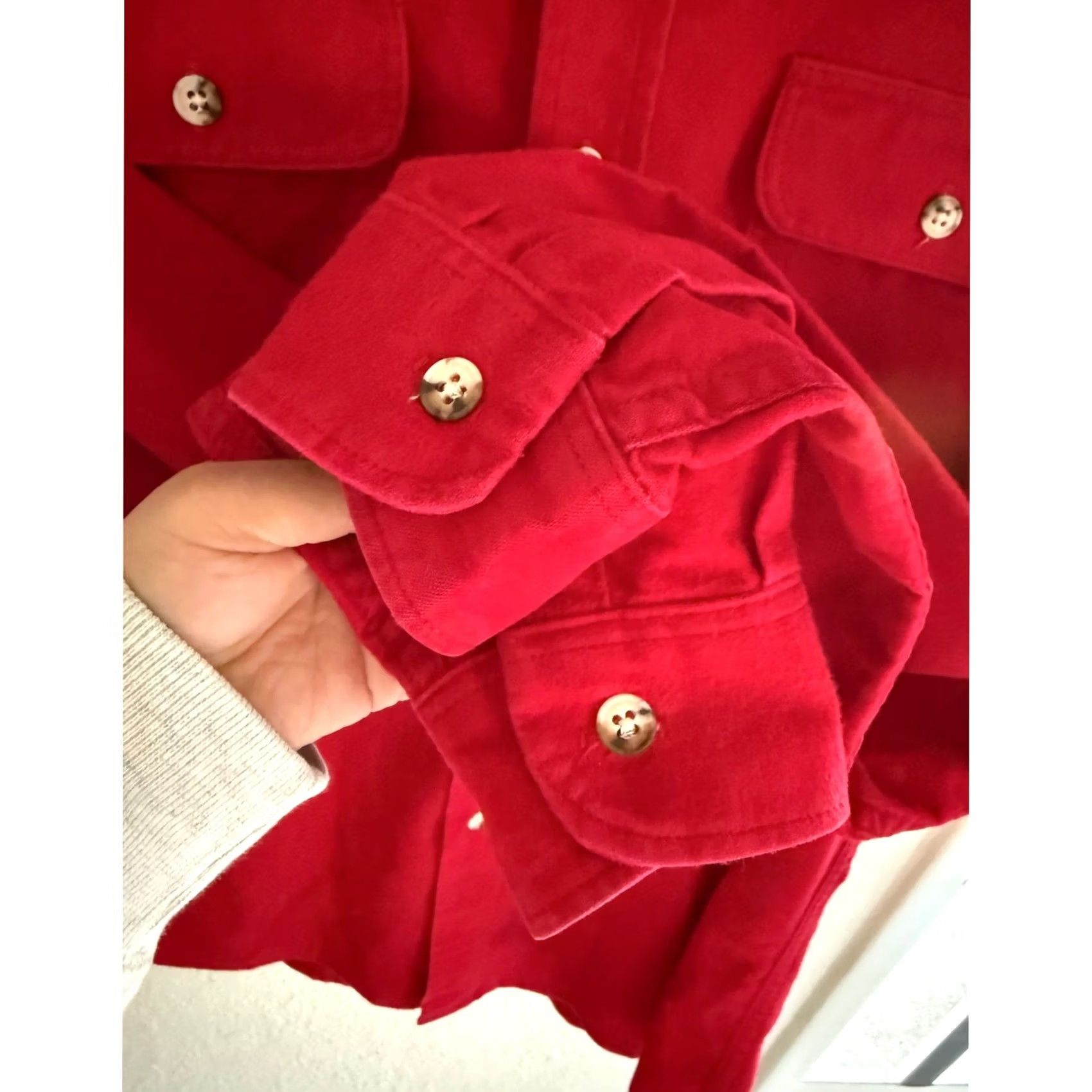 Vintage VINTAGE St. John's Bay Shirt Red 100Cotton Chamois Cloth ButtonDown-L-Tall Mens Size US L / EU 52-54 / 3 - 4 Thumbnail
