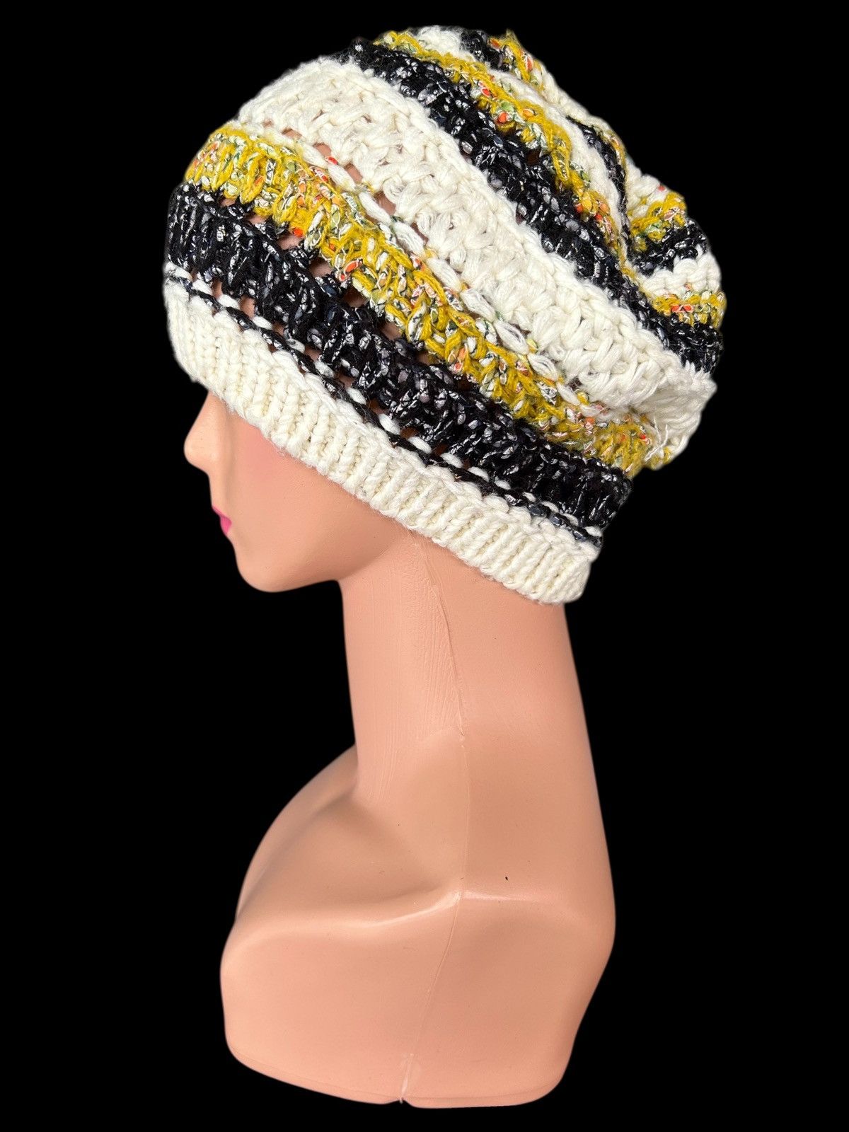 Japanese Brand Crochet Knitted Handmade Japanese Brand Juze Beanie Hats Size ONE SIZE - 1 Thumbnail