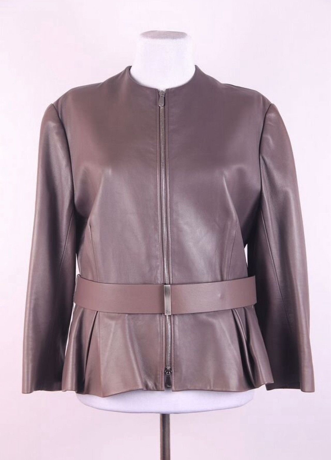 Dior Christian Dior Leather Belt Detail Back Abstract Jacket Size XL / US 12-14 / IT 48-50 - 2 Thumbnail
