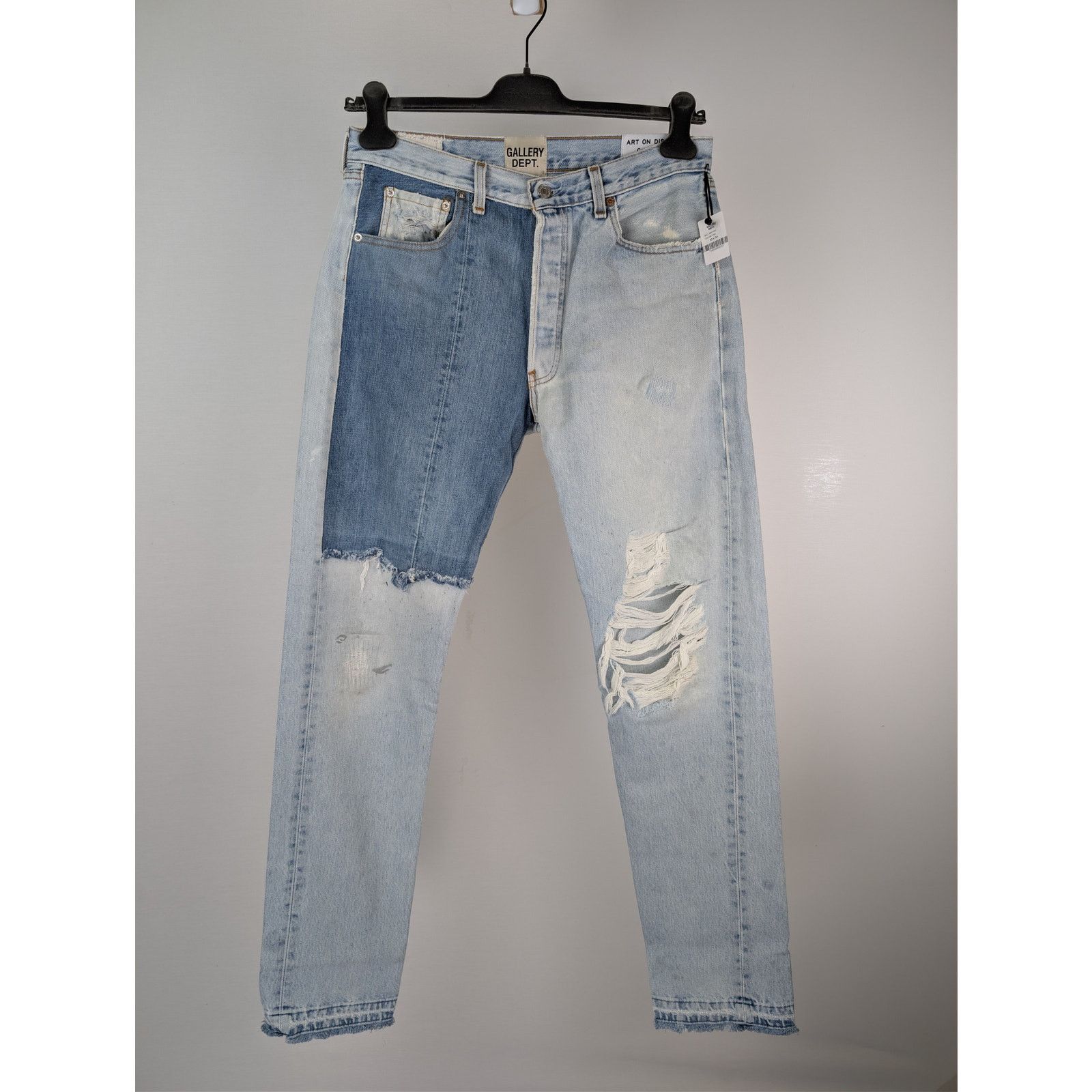 Gallery Dept. o1rshd1 Ken Ripped slim-cut jeans in a blue cotton denim Size US 32 / EU 48 - 7 Thumbnail