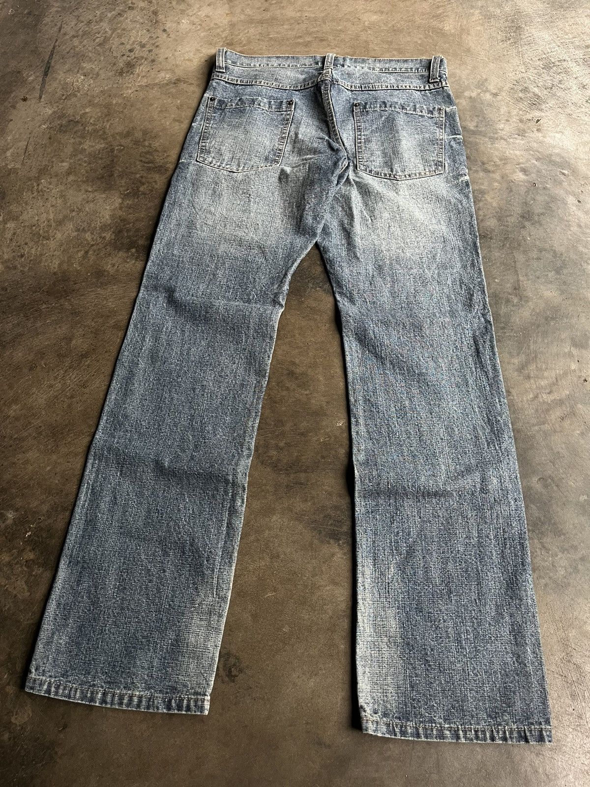 If Six Was Nine 2000s JAPANESE PPFM FADED WASH DENIM FLARE PANTS PUNK STYLE Size US 30 / EU 46 - 4 Thumbnail