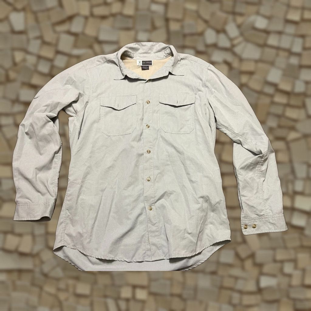 ExOfficio ExOfficio Shirt Mens Large Gray Button Up Long Sleeve Size US L / EU 52-54 / 3 - 1 Thumbnail