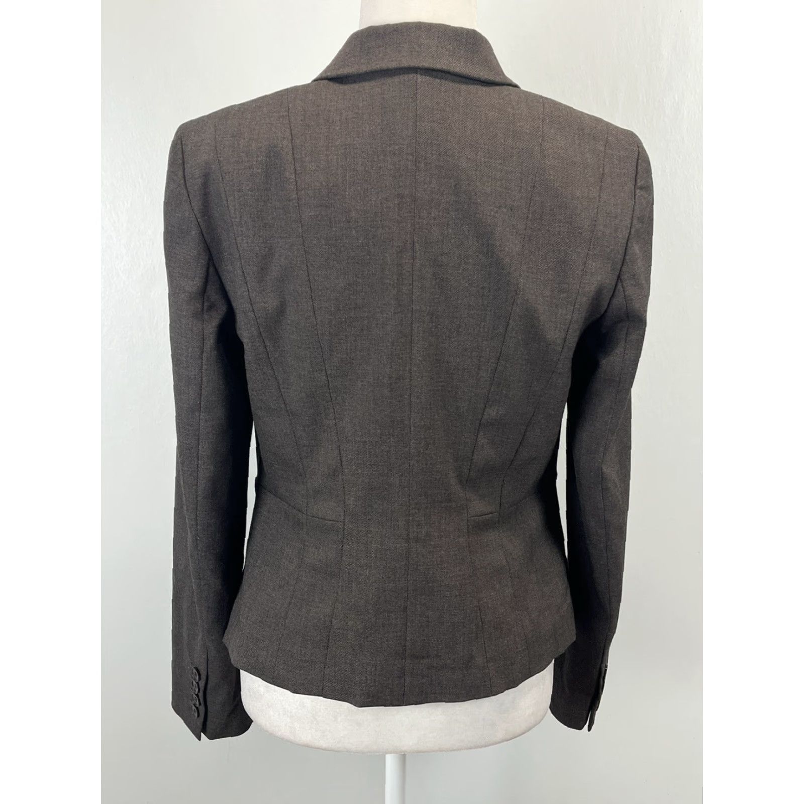 Ann Taylor NEW! Ann Taylor Blazer Sz 8 Womens Brown 2 button Career Power Boss Babe Size M / US 6-8 / IT 42-44 - 3 Thumbnail