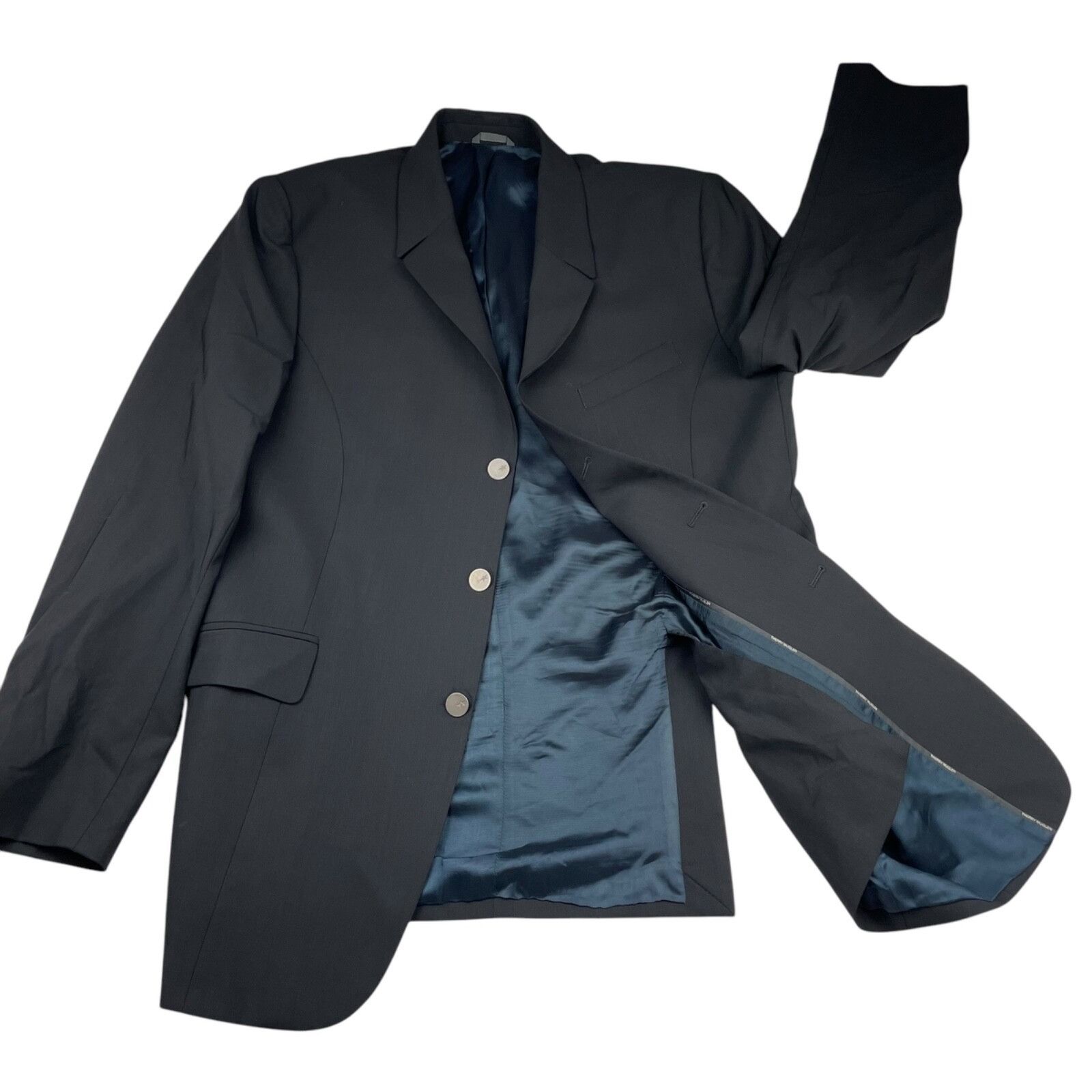 Thierry Mugler Thierry Muggler Men’s 100% Wool Metal Button Suit Black • 42 Size 42L - 3 Thumbnail