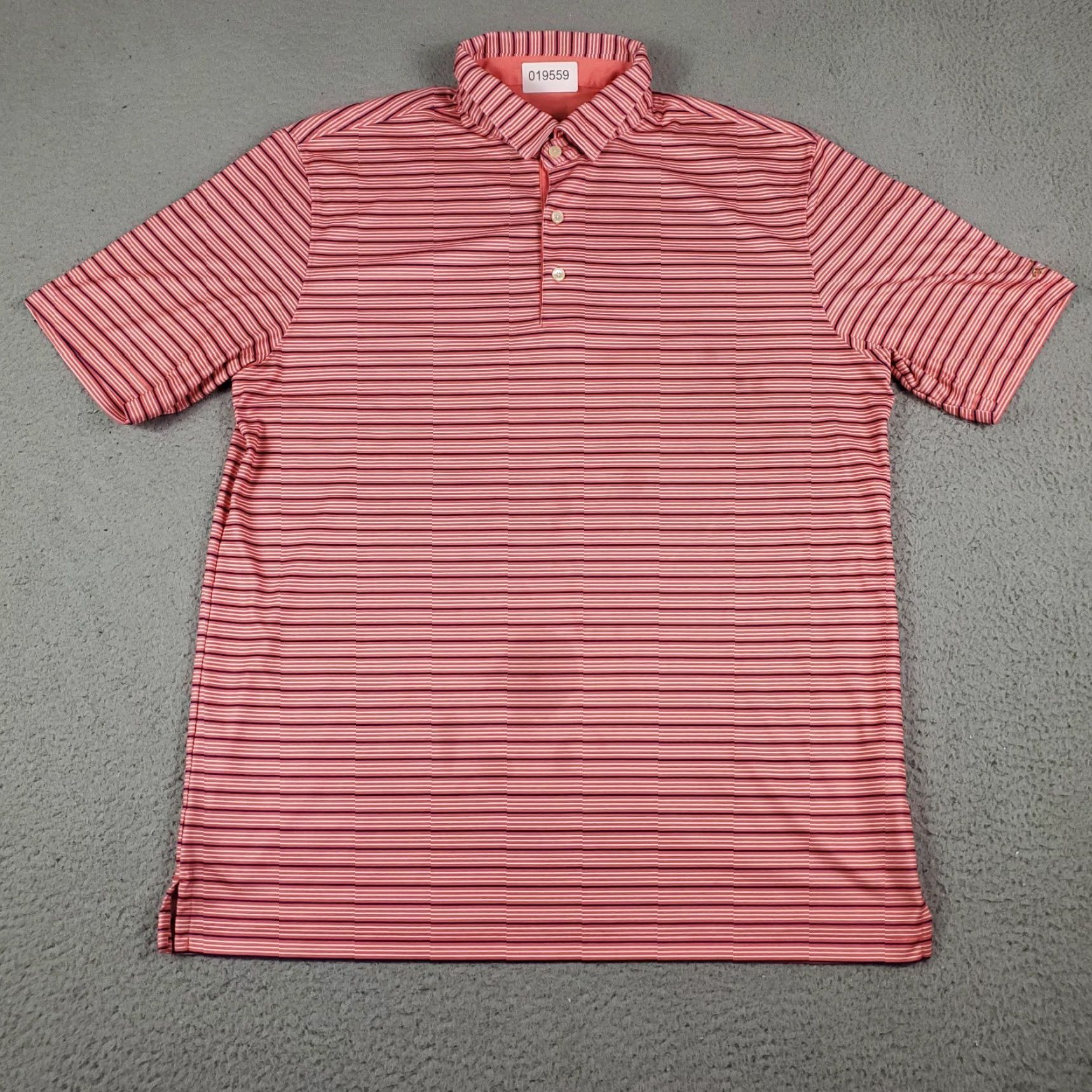 Vintage Greg Norman Polo Shirt Mens L Pink Striped Shark Golf Short Sleeve Polo Shirt Vintage? No. Size US L / EU 52-54 / 3 - 2 Thumbnail