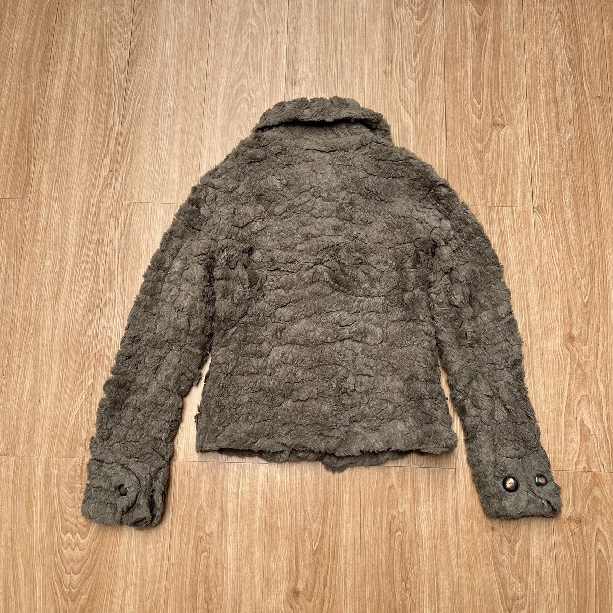 Mango Y2K RARE DESIGN MNG SPORTWEAR Fur Jacket Cropped Size L / US 10 / IT 46 - 2 Thumbnail
