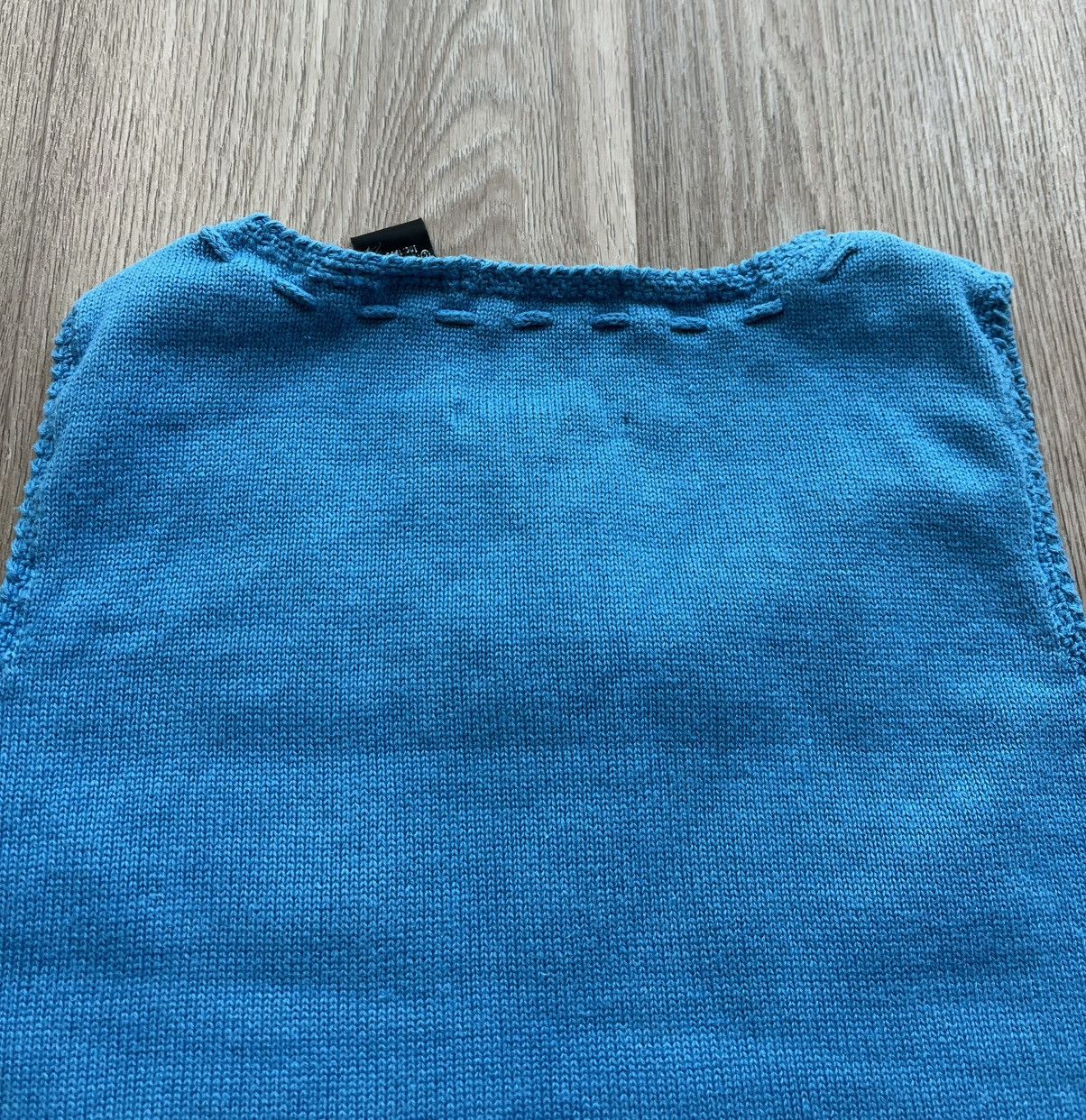 Designer × Vintage Vintage Michael Simon Blue Knit Tank Top Size S / US 4 / IT 40 - 6 Thumbnail