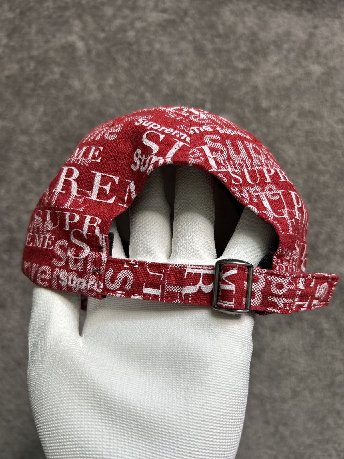 Other Supreme Logo Pattern 6-Panel Dark Red Made in USA FW20 Size ONE SIZE - 3 Thumbnail
