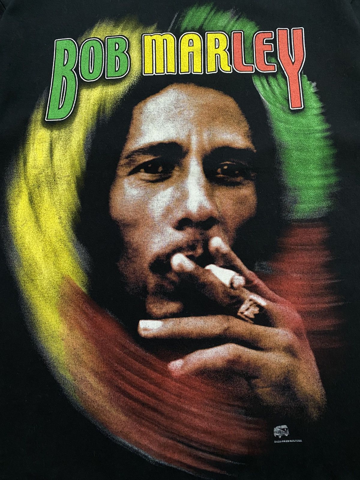 Bob Marley Vintage 2001 Bob Marley Smoking Joint Graphic T-Shirt Size US XL / EU 56 / 4 - 5 Thumbnail