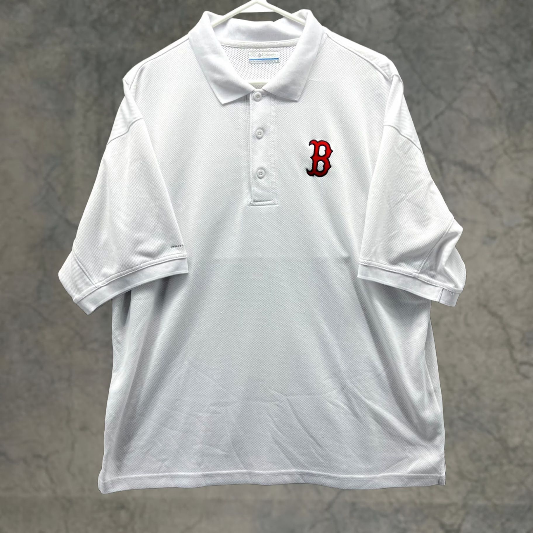 Vintage VINTAGE Columbia Polo Shirt Mens L White Knit 29 44 Chest Regular Button Logo Preppy Baseball Omni Shade Boston Red Sox Size US L / EU 52-54 / 3 - 1 Thumbnail