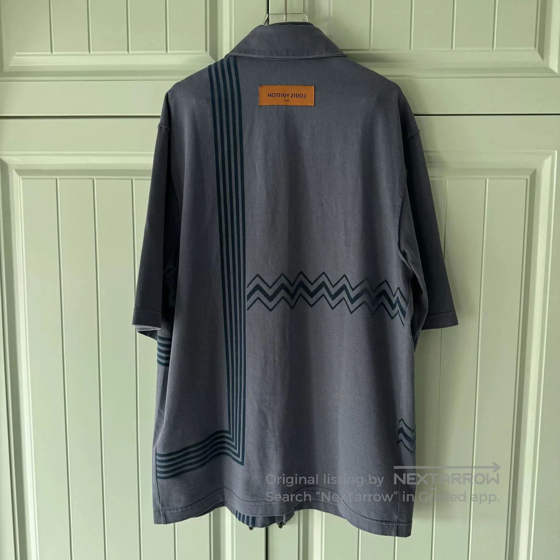 Louis Vuitton Louis Vuitton Blue Flocked Logo Shirt. Size US S / EU 44-46 / 1 - 2 Thumbnail