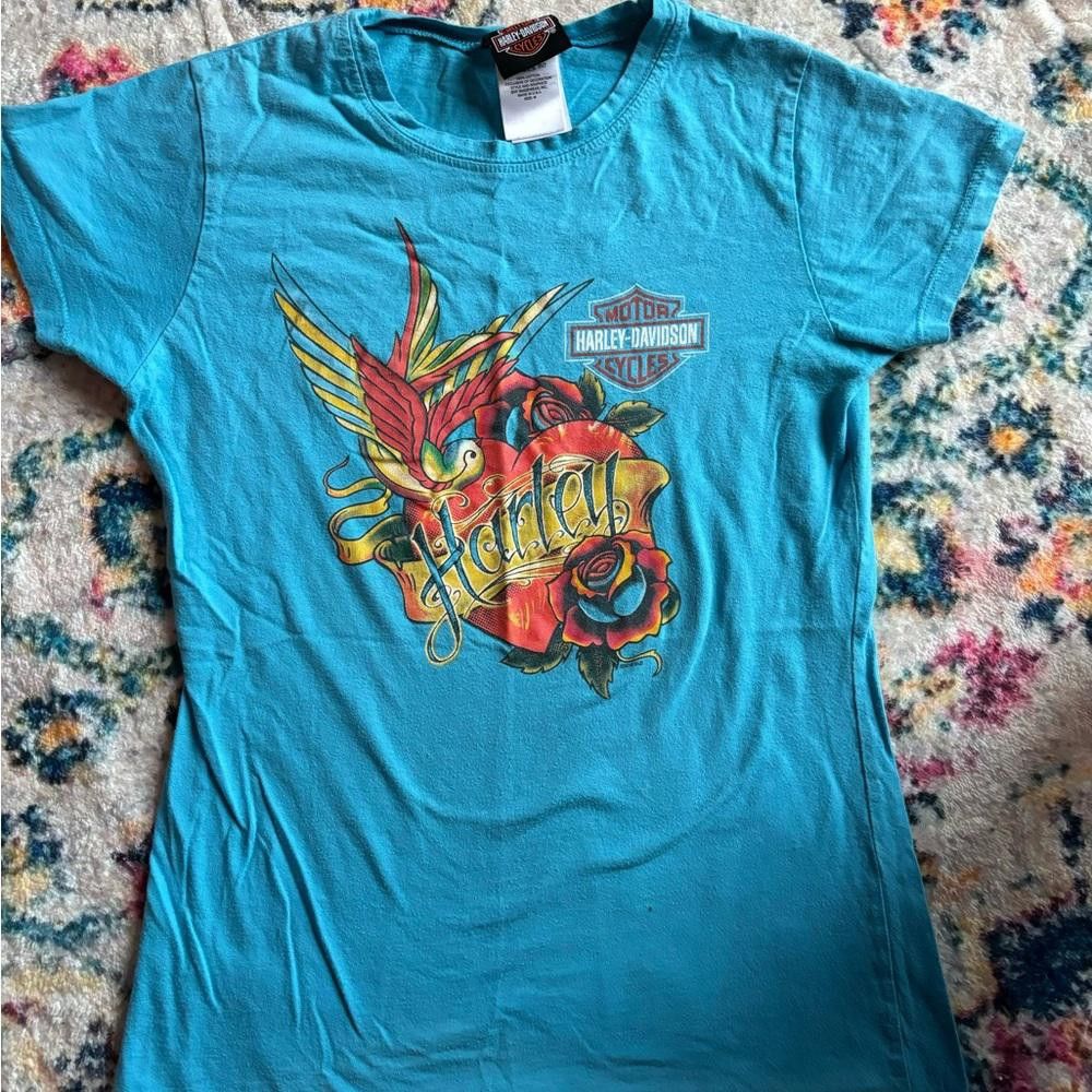 Harley Davidson Harley Davidson bleu t-shirt Size M / US 6-8 / IT 42-44 - 1 Thumbnail