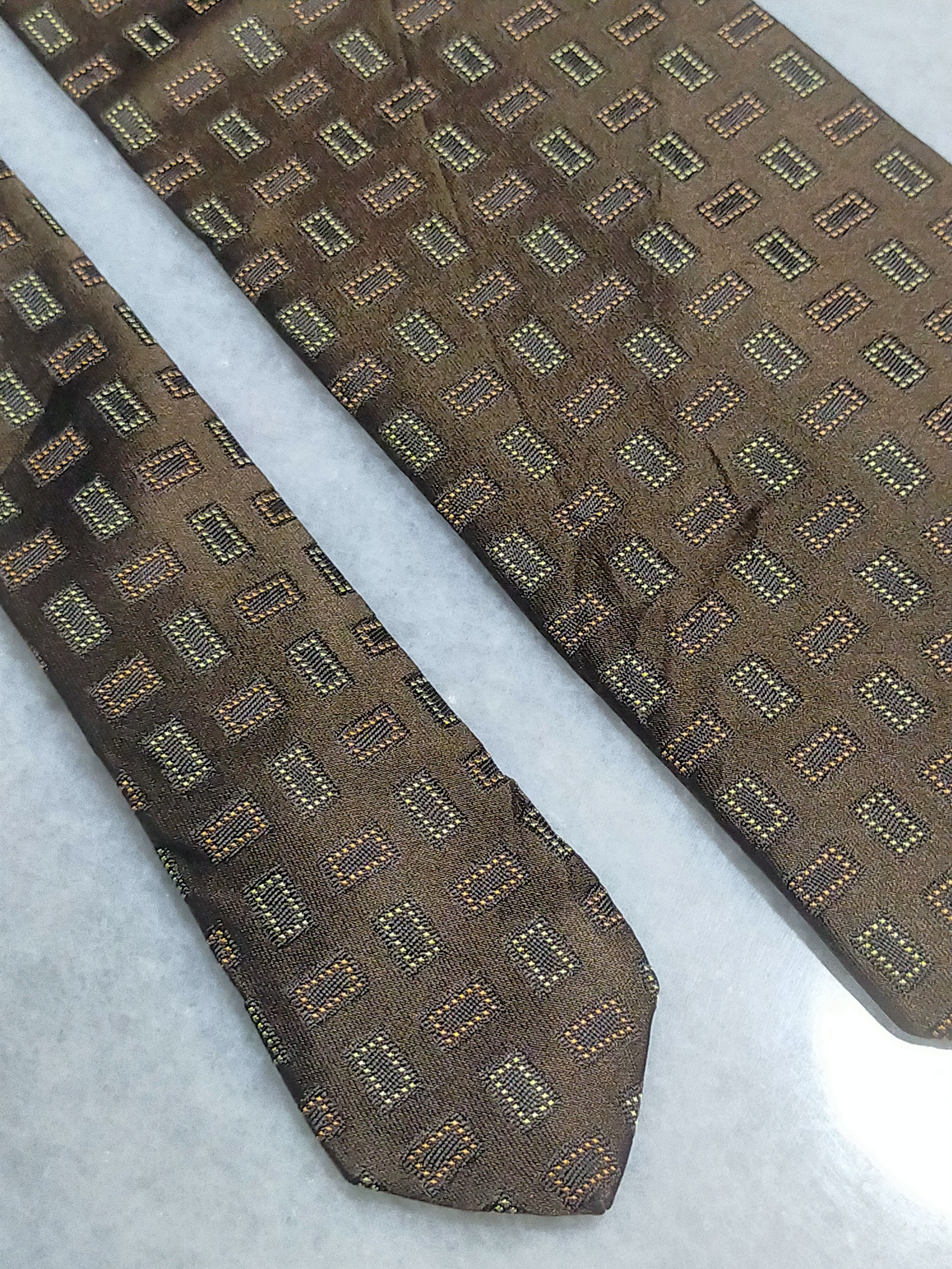 Kansai Yamamoto SISSY BY KANSAI YAMAMOTO BROWN LUXURY SILK TIE Size ONE SIZE - 4 Thumbnail