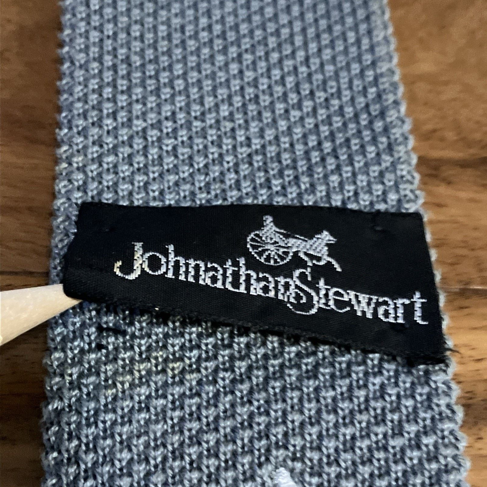 Other Vtg Knit Tie Square End Gray Chariot Emblem 1980s Academia Size ONE SIZE - 8 Thumbnail