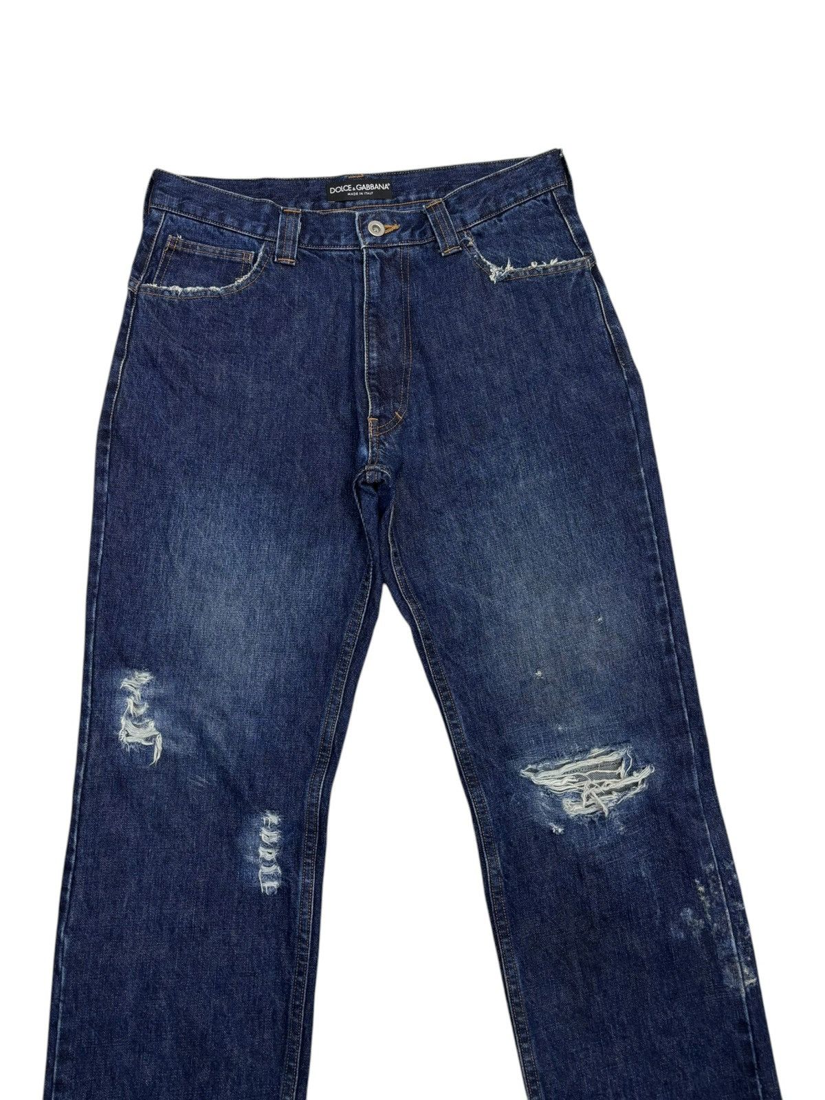 Dolce & Gabbana Dolce & Gabbana Distressed Denim Custom Made Jeans Size US 32 / EU 48 - 5 Thumbnail