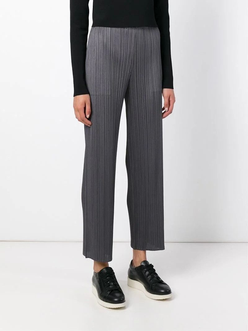 me ISSEY MIYAKE 24 years Pleated Design Pants Bottoms MI43FF572 gray