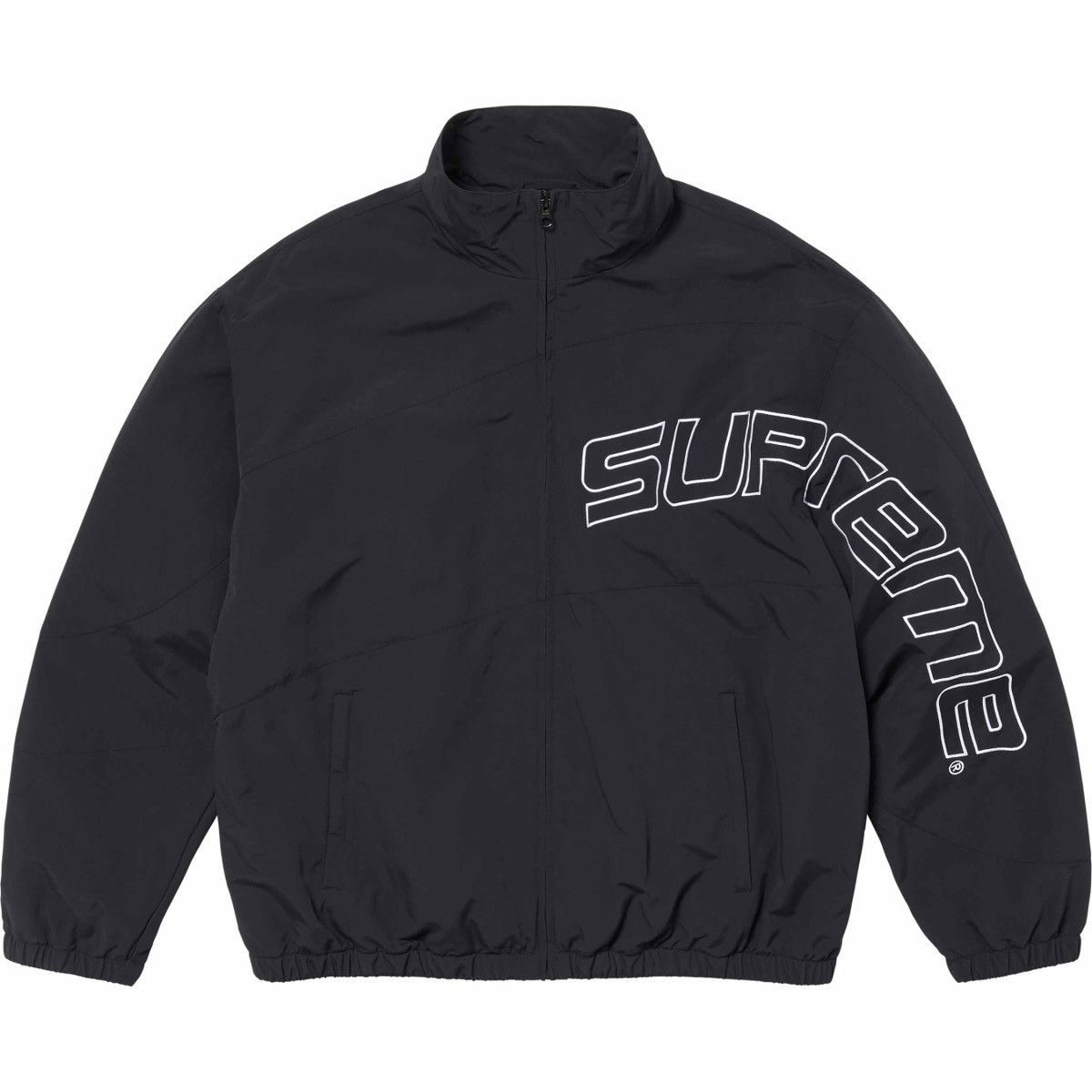 image of Supreme Curve Track Jacket in Black, Men's (Size XL)