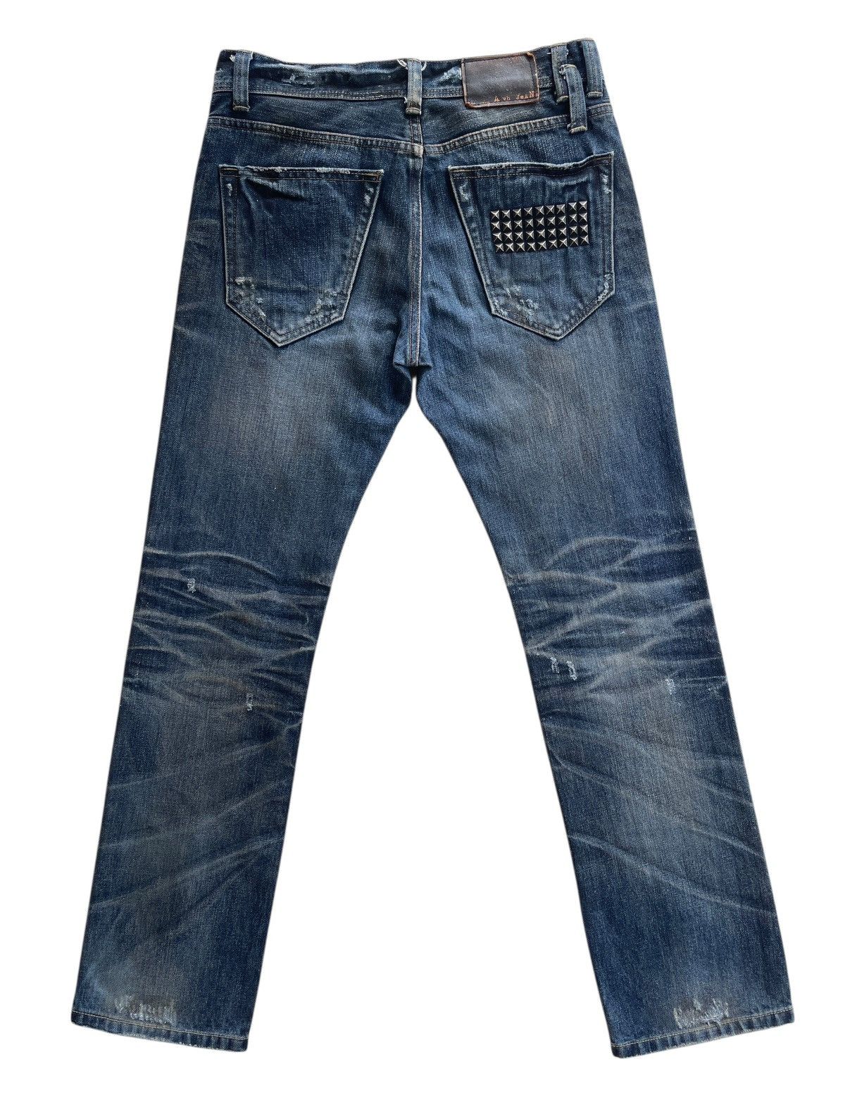 Vintage A.V.H Distressed Rusty Faded Studded Denim Size US 30 / EU 46 - 2 Thumbnail