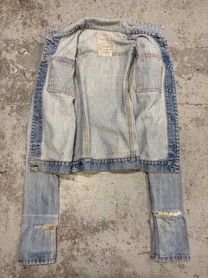 Helmut Lang 1990s Helmut Lang Blue Denim Distressed Jacket Size S / US 4 / IT 40 - 5 Thumbnail