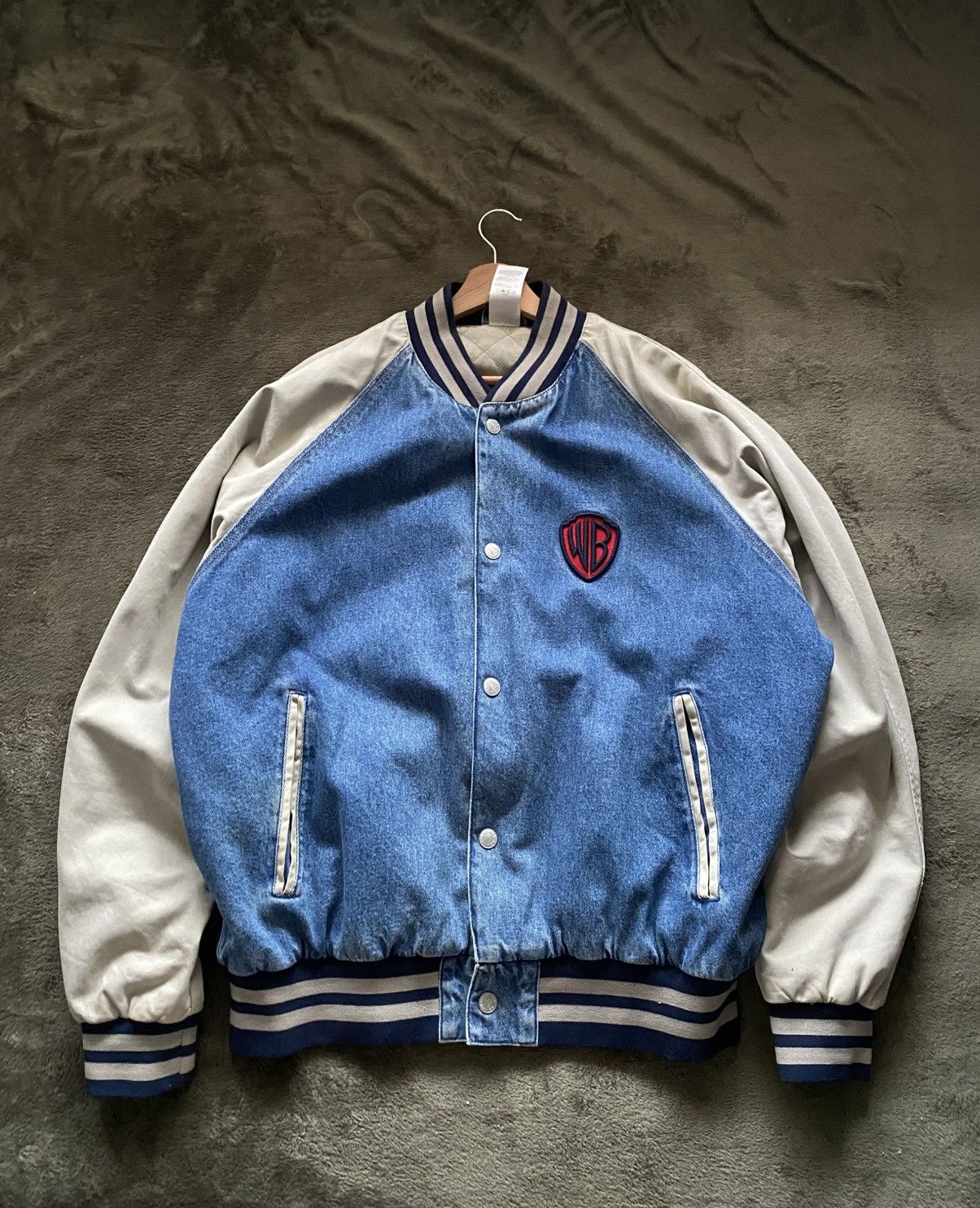 Warner Bros Looney Tunes Warner Bros Vintage Denim Bomber Size US L / EU 52-54 / 3 - 3 Thumbnail