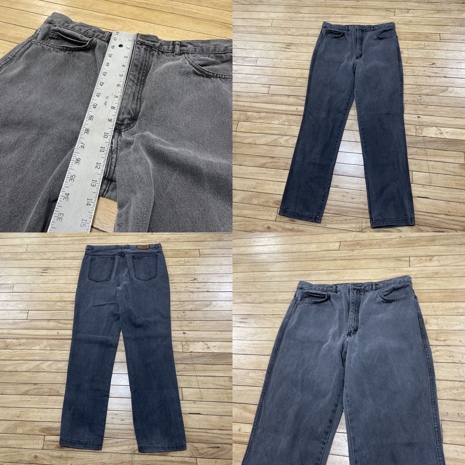Cordone VINTAGE Cordon Bleu Jeans Men 36 Denim 34X32 Gray Black 90s Streetwear Straight Jeans Mens Size US 36 / EU 52 - 9 Thumbnail