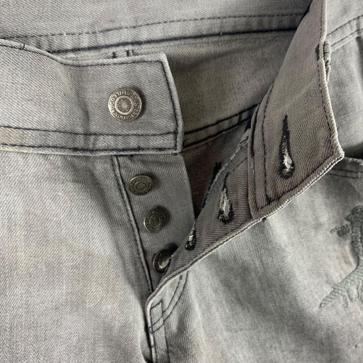Japanese Brand × Tornado Mart TORNADO MART Flare distressed fly button jeans Size 33" - 13 Thumbnail