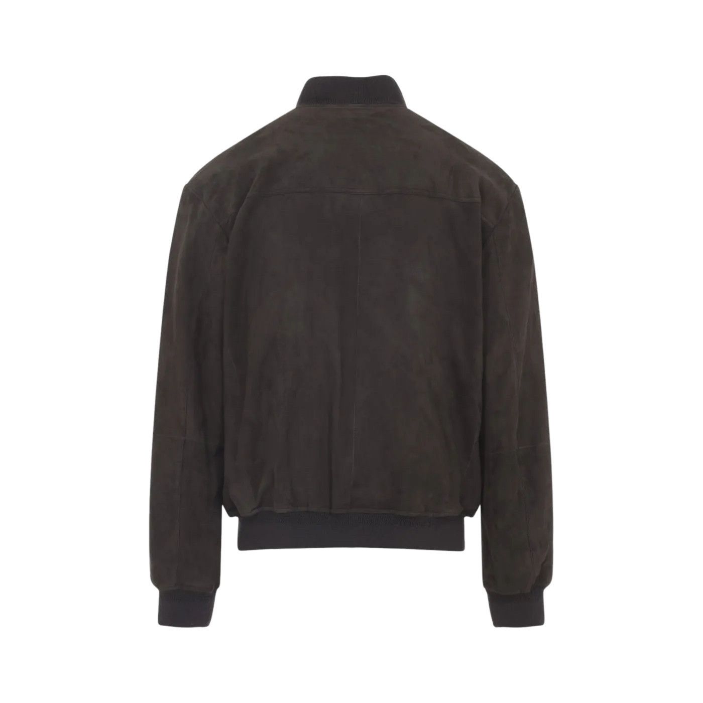 Canali CANALI Chocolate Brown Leather Bomber Jacket New & Authentic Size US XXL / EU 58 / 5 - 2 Thumbnail