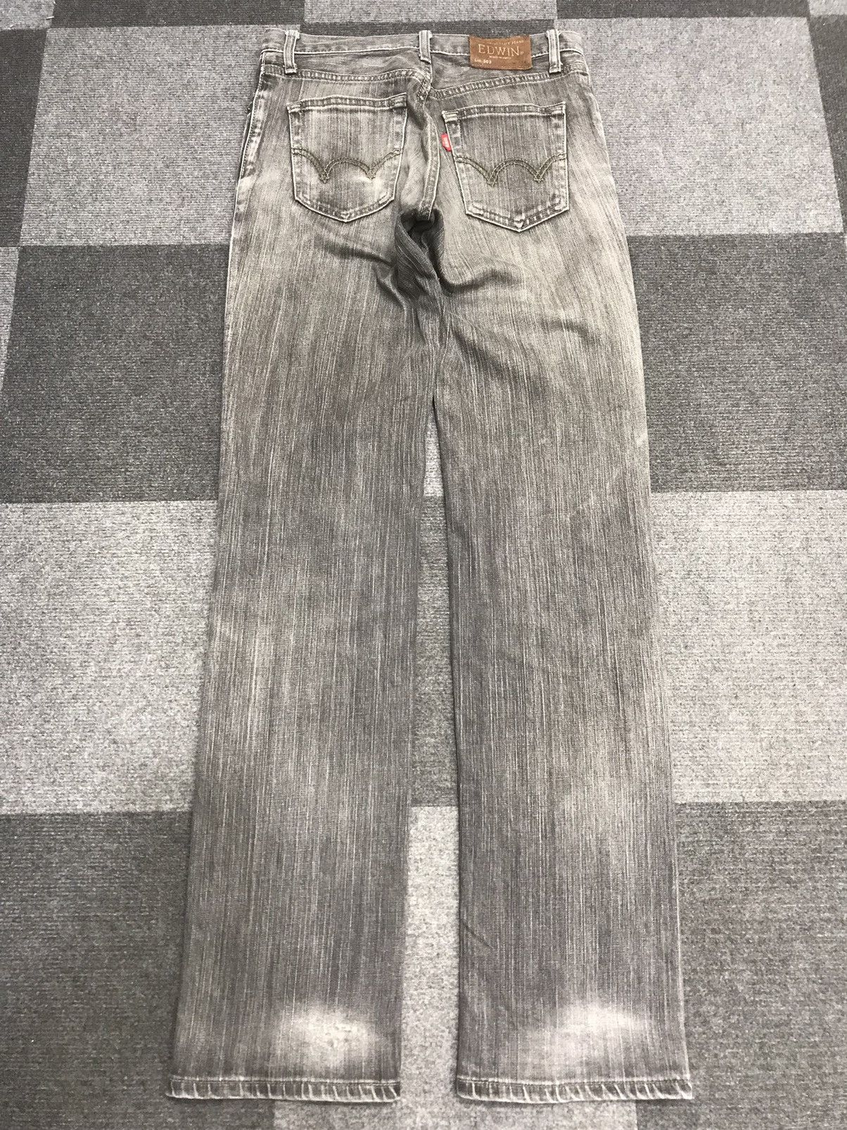 Edwin 💥ARCHIVAL💥EDWIN 503 REGULAR BLACK STONEWASH DENIM F267 Size US 29 - 10 Thumbnail