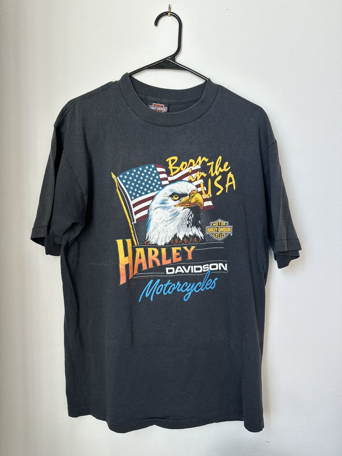 image of Harley Davidson Vintage Single Stitch 1986 XL in Black, Men's