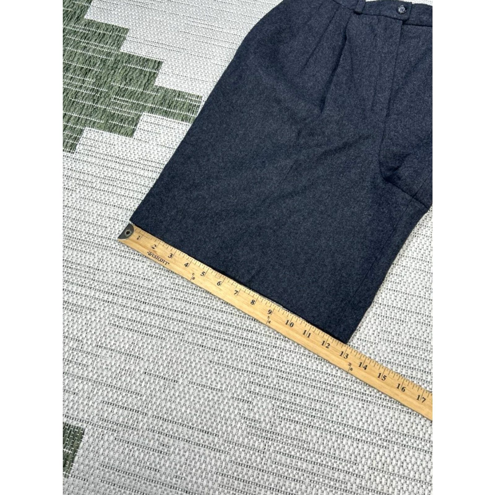 Pendleton Pendleton Chino Shorts Women 10 Gray Heathered Wool Classic Fit High Rise Casual Travel Size 26" / US 2 / IT 38 - 3 Thumbnail