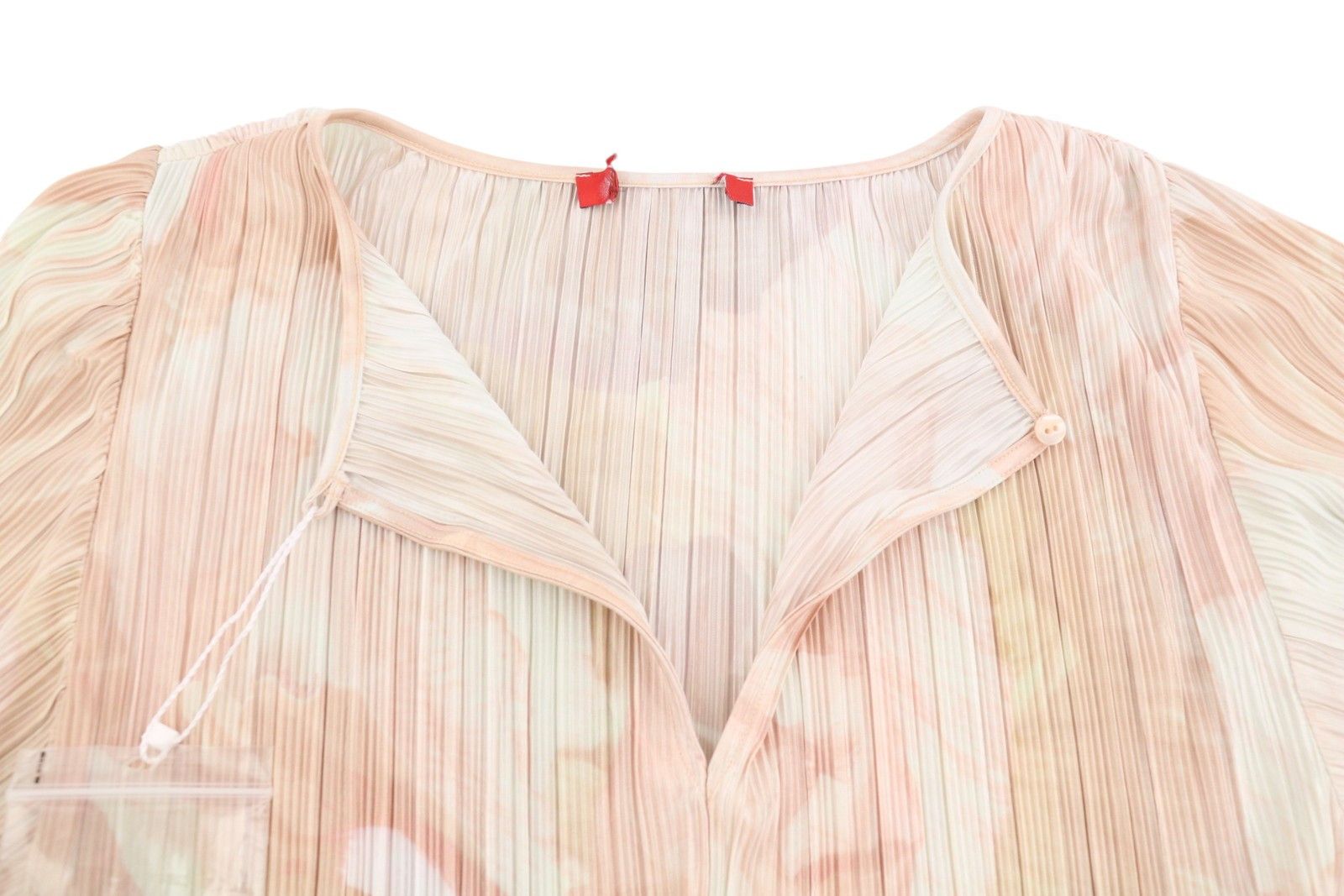 MAX&Co. L Light Pink Textured Belted Short Sleeve Dress 88797 Size L / US 10 / IT 46 - 5 Thumbnail