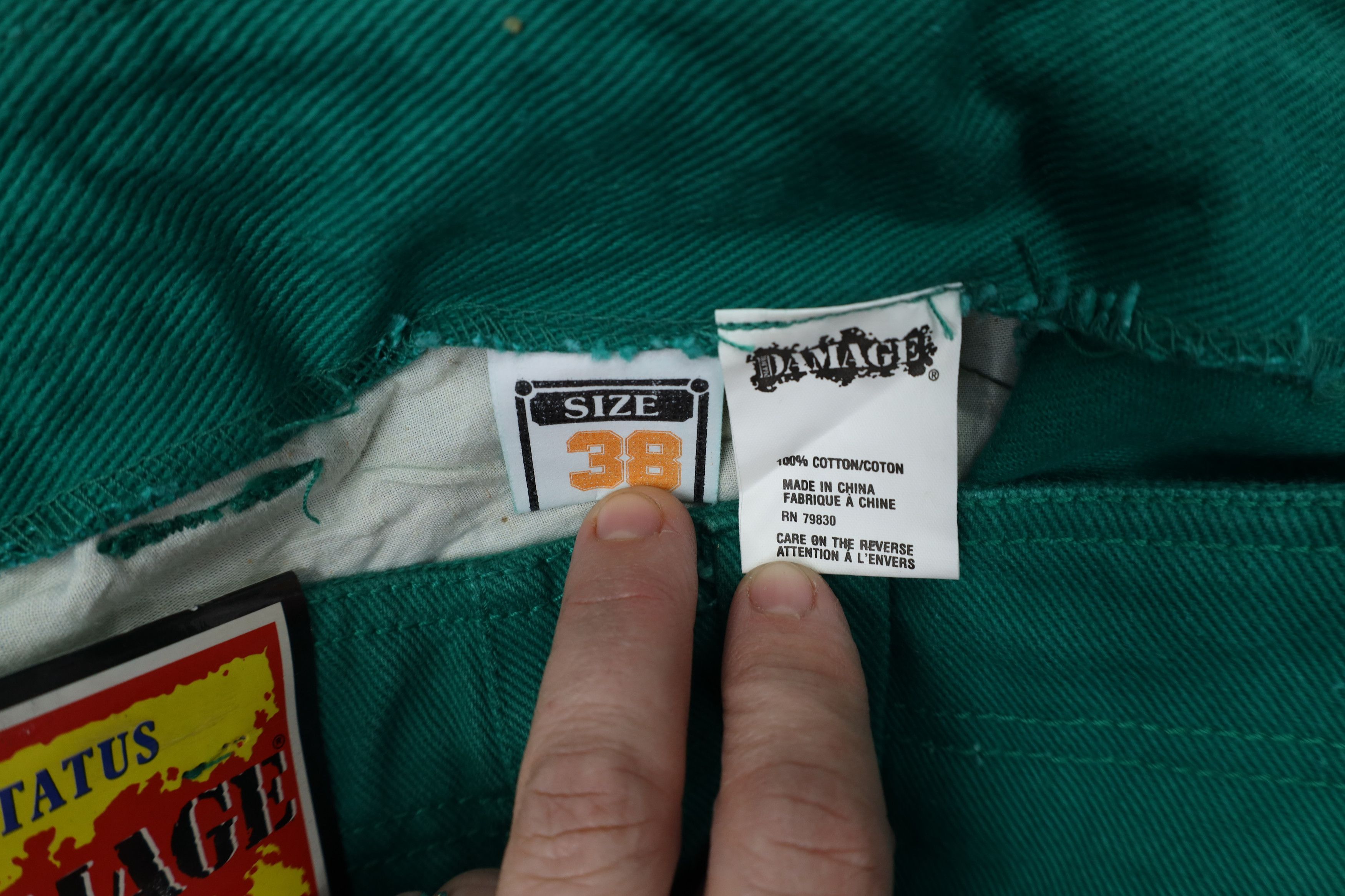 Vintage Deadstock Vintage 90s Streetwear Skateboard Jeans Green Size US 38 / EU 54 - 10 Thumbnail