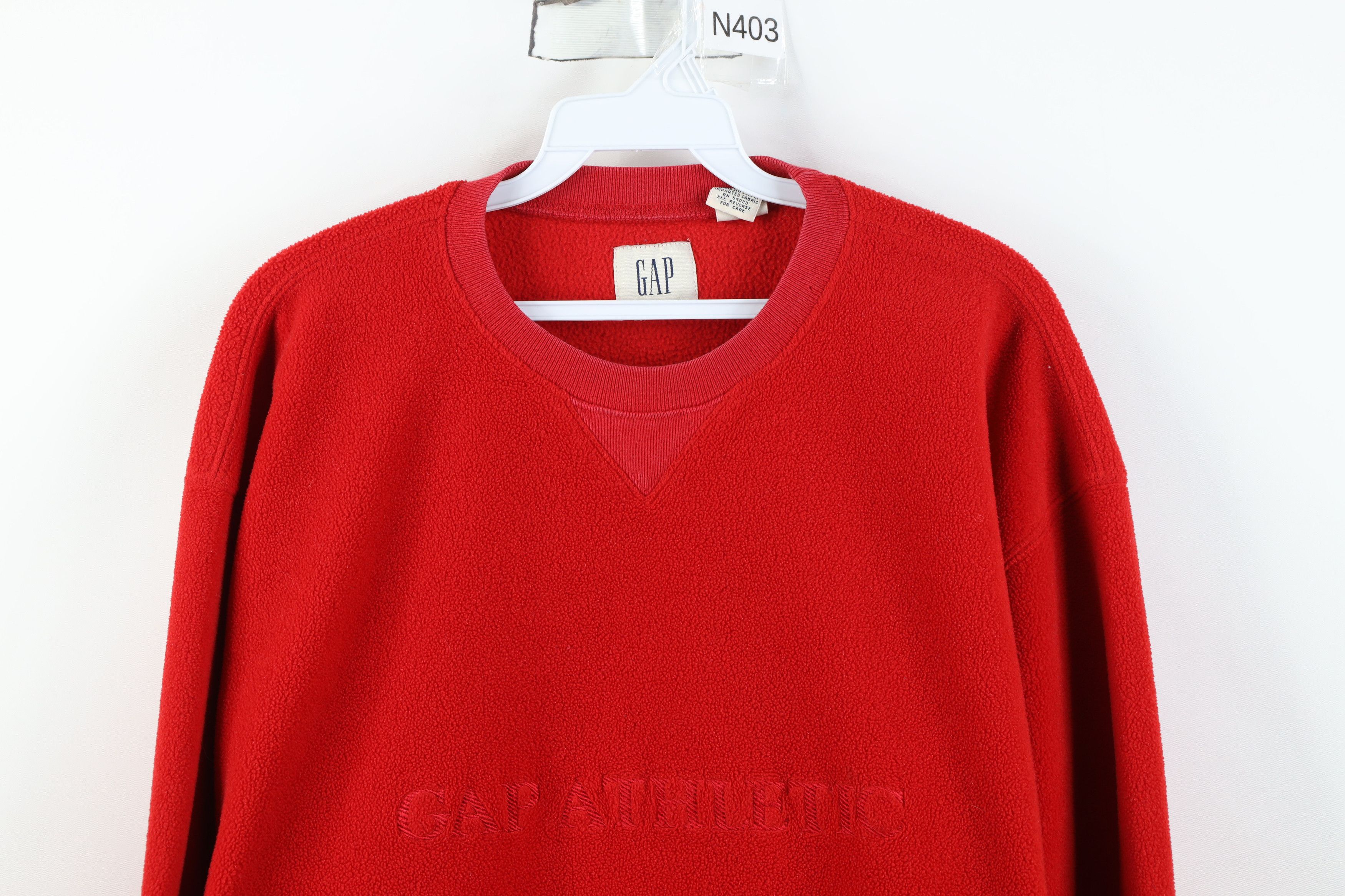 Gap Vintage 90s Gap Athletic Fleece Crewneck Sweatshirt Red USA Size US M / EU 48-50 / 2 - 2 Thumbnail