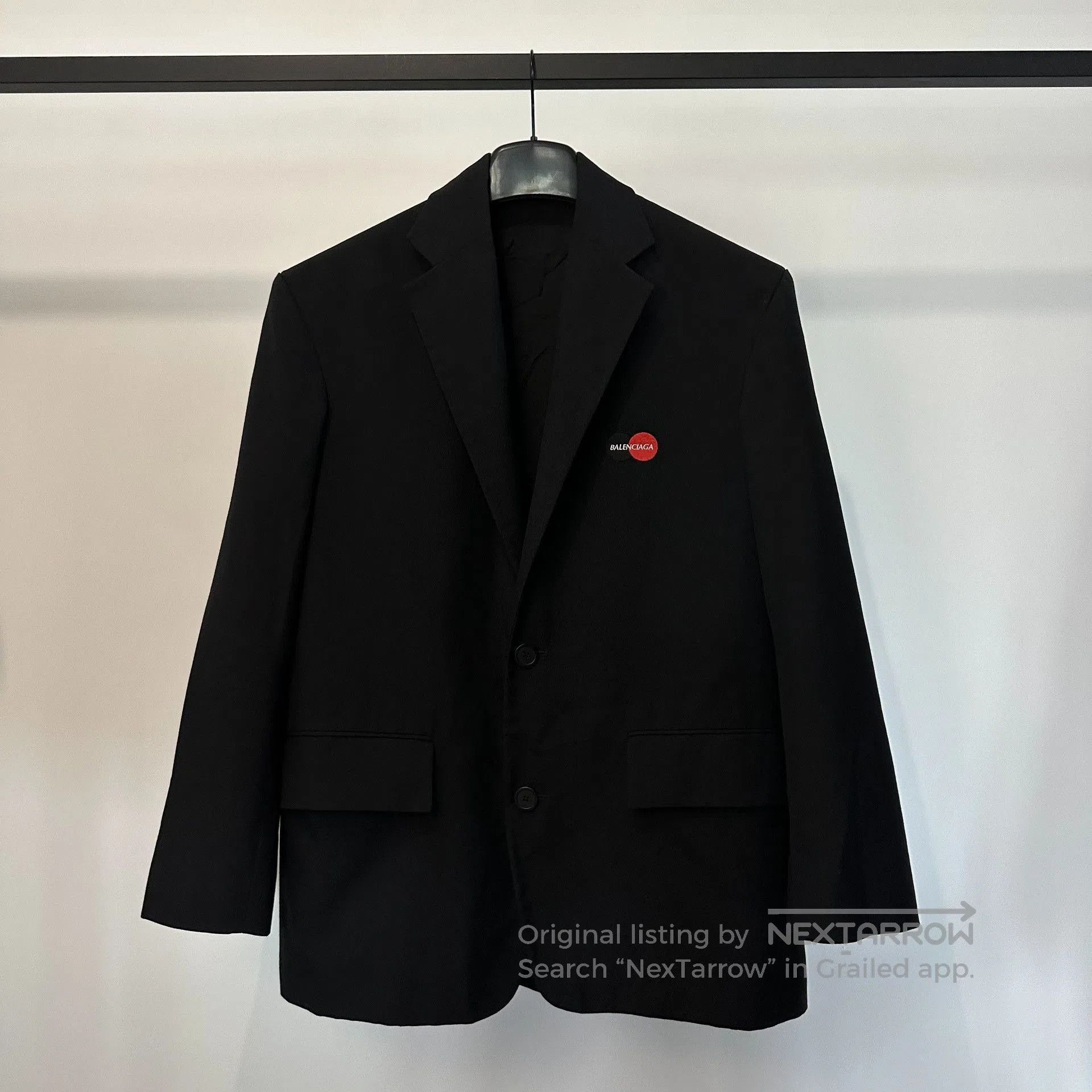 Balenciaga balenciaga black blazer with logo design. Size US XS / EU 42 / 0 - 1 Thumbnail
