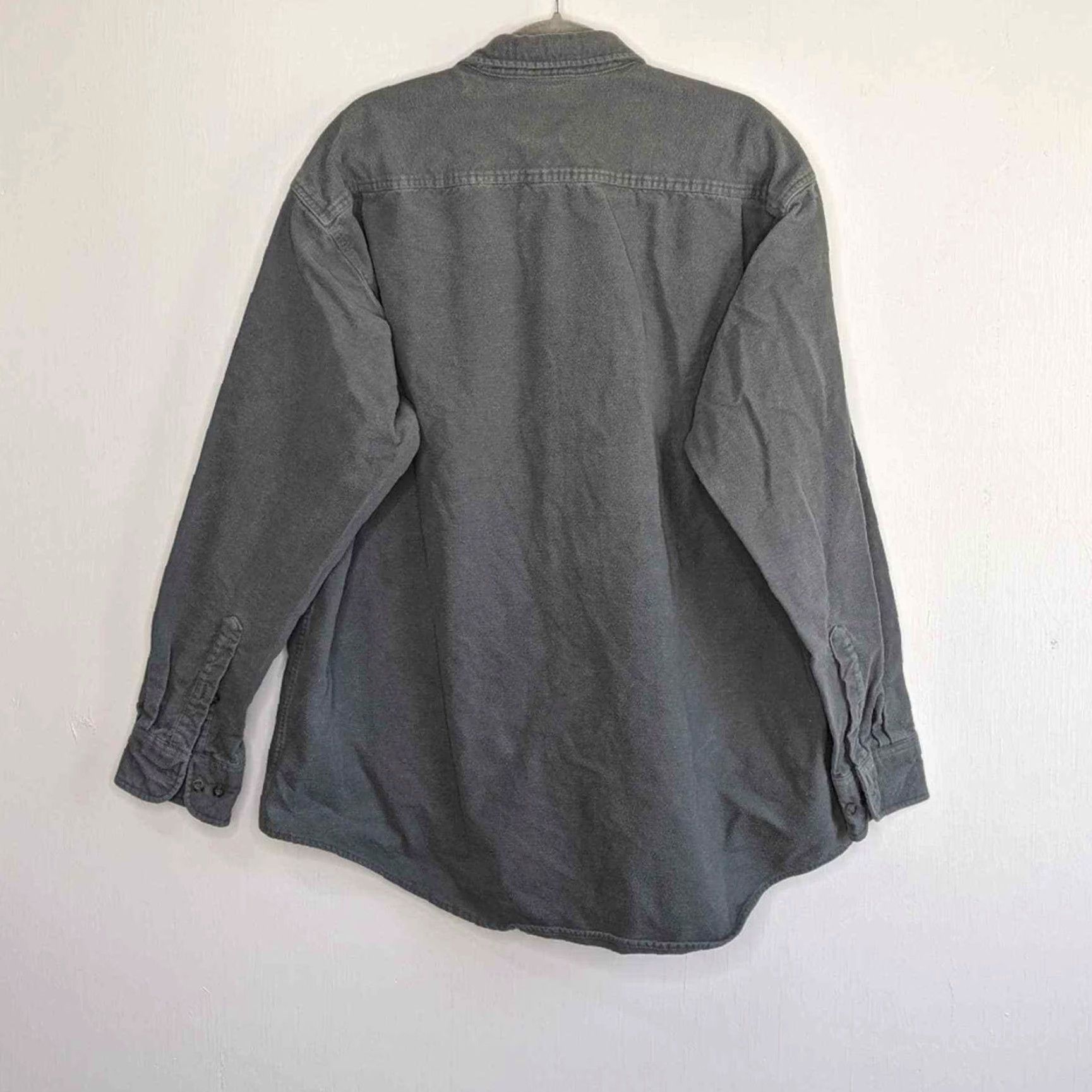 Vintage VINTAGE Cabela's Deerskin Chamois Heavy Flannel Button XL Tall Hunting Hunt Shirt Mens XL Gray Long Sleeve Size US XL / EU 56 / 4 - 4 Thumbnail
