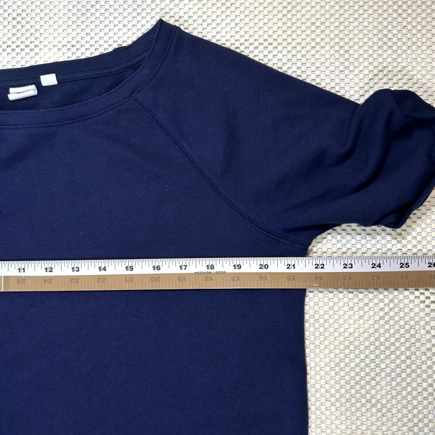 Gap GAP Tie-Front T-Shirt Navy Blue Short Sleeve Women S Crew Neck Raglan Rolled Cuff Cotton Blend Casual Top Size S / US 4 / IT 40 - 5 Thumbnail