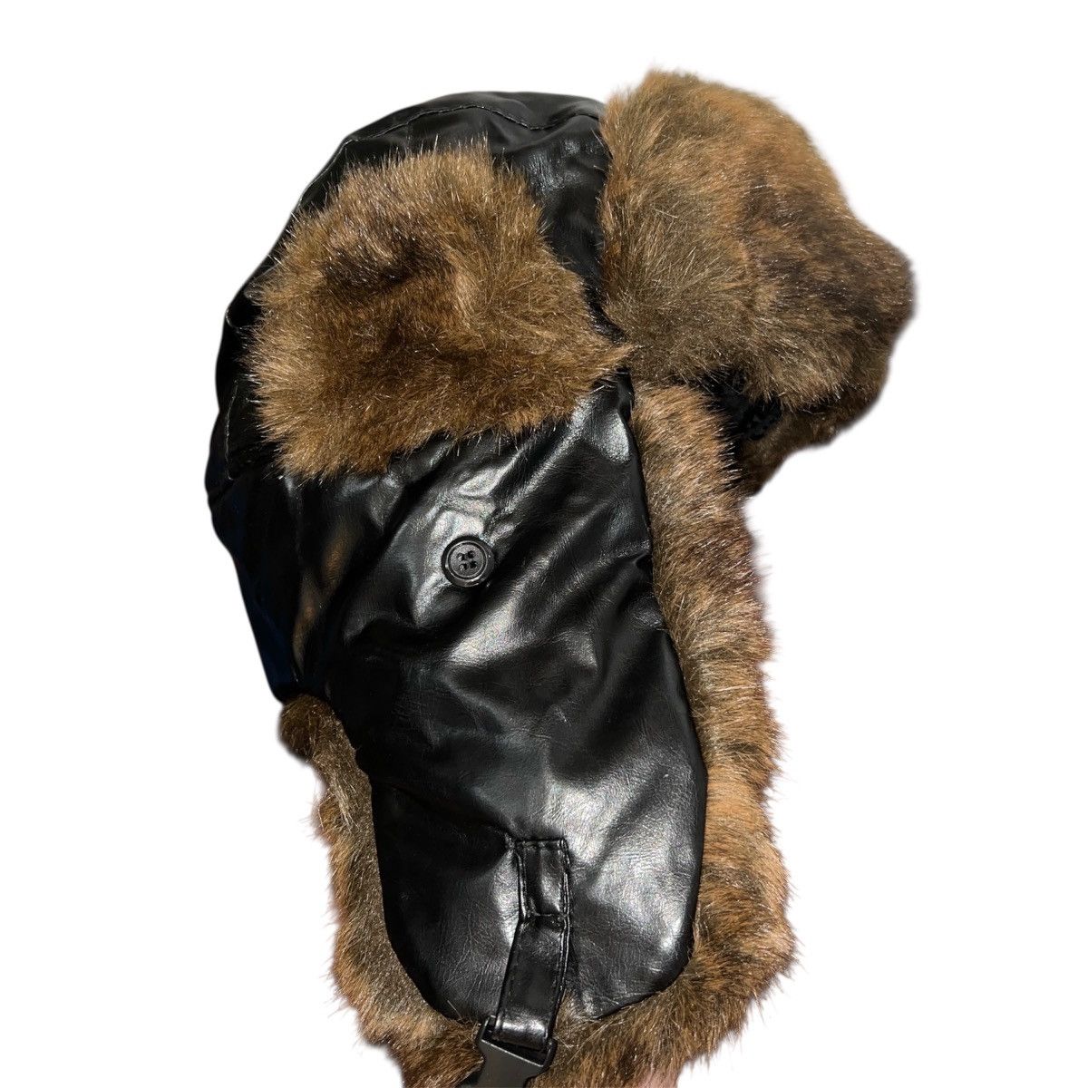 Japanese Brand 🤯 SWAG ERA FUR HAT USHANKA MOHAIR y2k black opium drill Size ONE SIZE - 2 Thumbnail