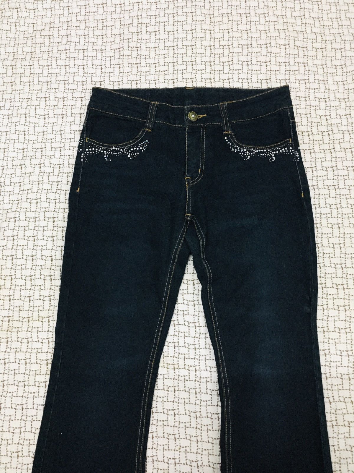 The Unbranded Brand Unbranded Flare Distressed Jeans (Y01) Size 29" - 10 Thumbnail
