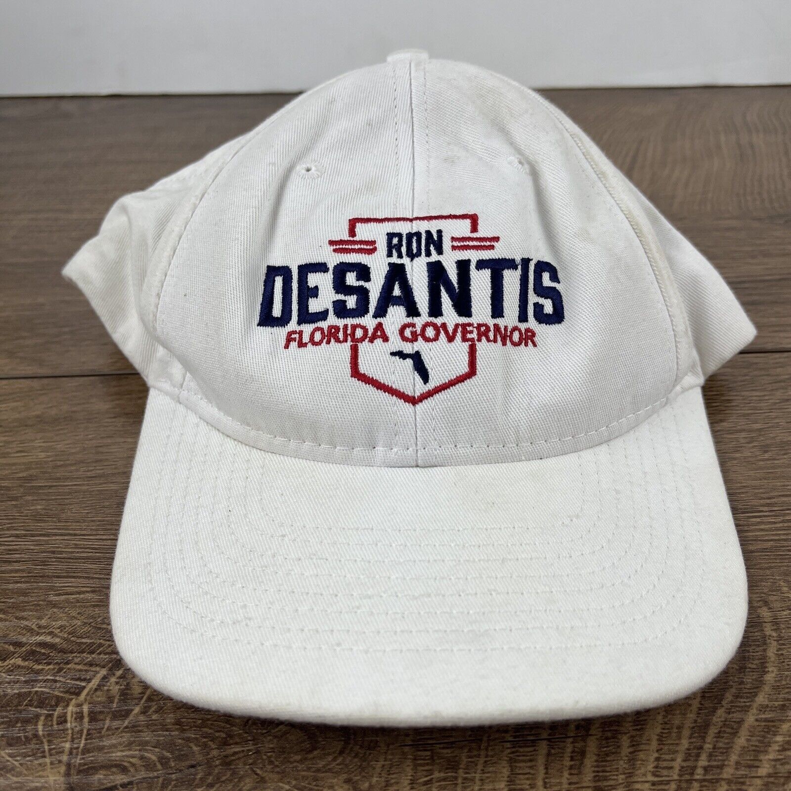 Other Ron Desantis Hat Florida Governor White Hat Adjustable Adult Size ONE SIZE - 4 Thumbnail