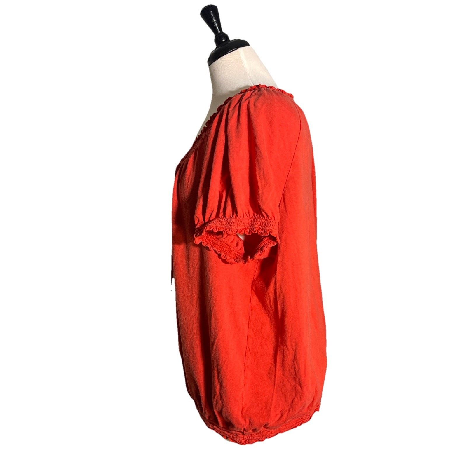 Croft & Barrow Croft & Barrow Shirt Women's 2X Orange Top Embroidered Size XXL / US 16-18 / IT 52-54 - 4 Thumbnail