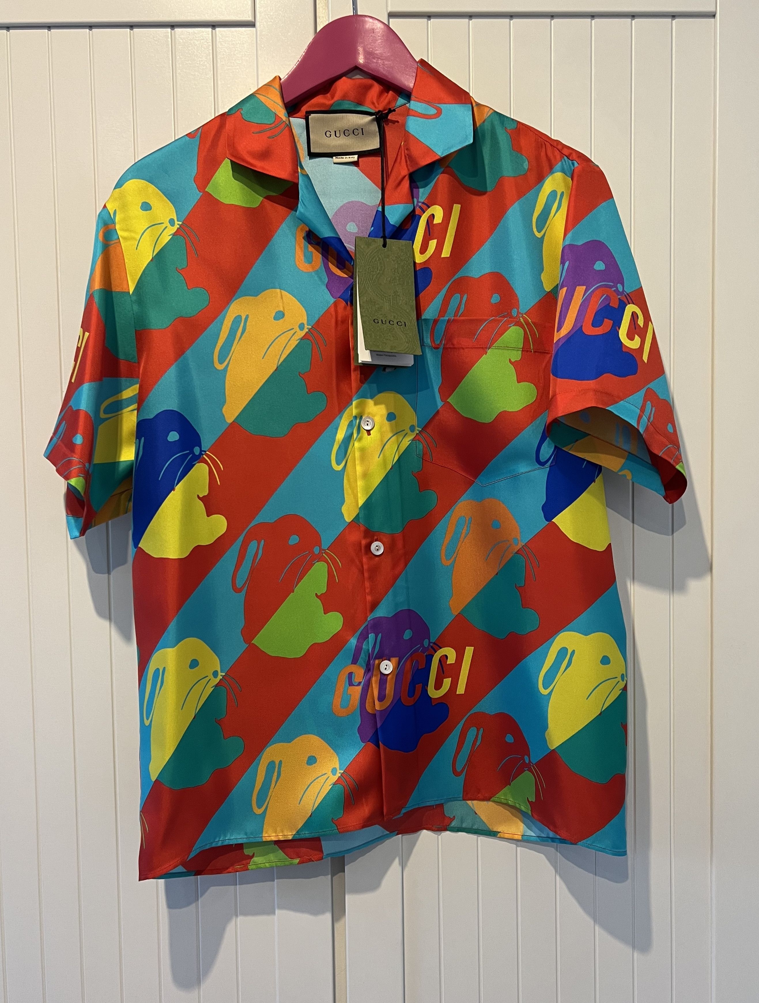 image of Gucci Silk Shirt, Men's (Size Small)