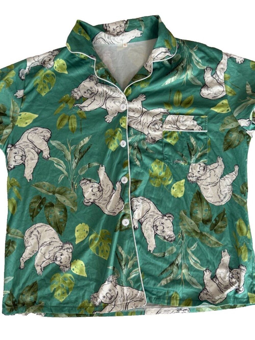 The Unbranded Brand Women’s XL Koala Pajama Set – Yellow & Green – 2 Piece Slee Size XL / US 12-14 / IT 48-50 - 2 Thumbnail