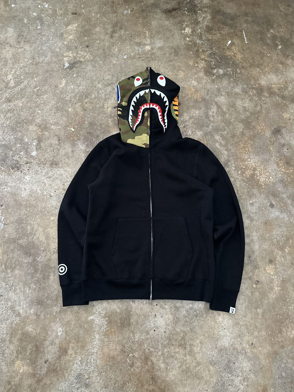 Bape shark x Frankenstein zip up hoodie