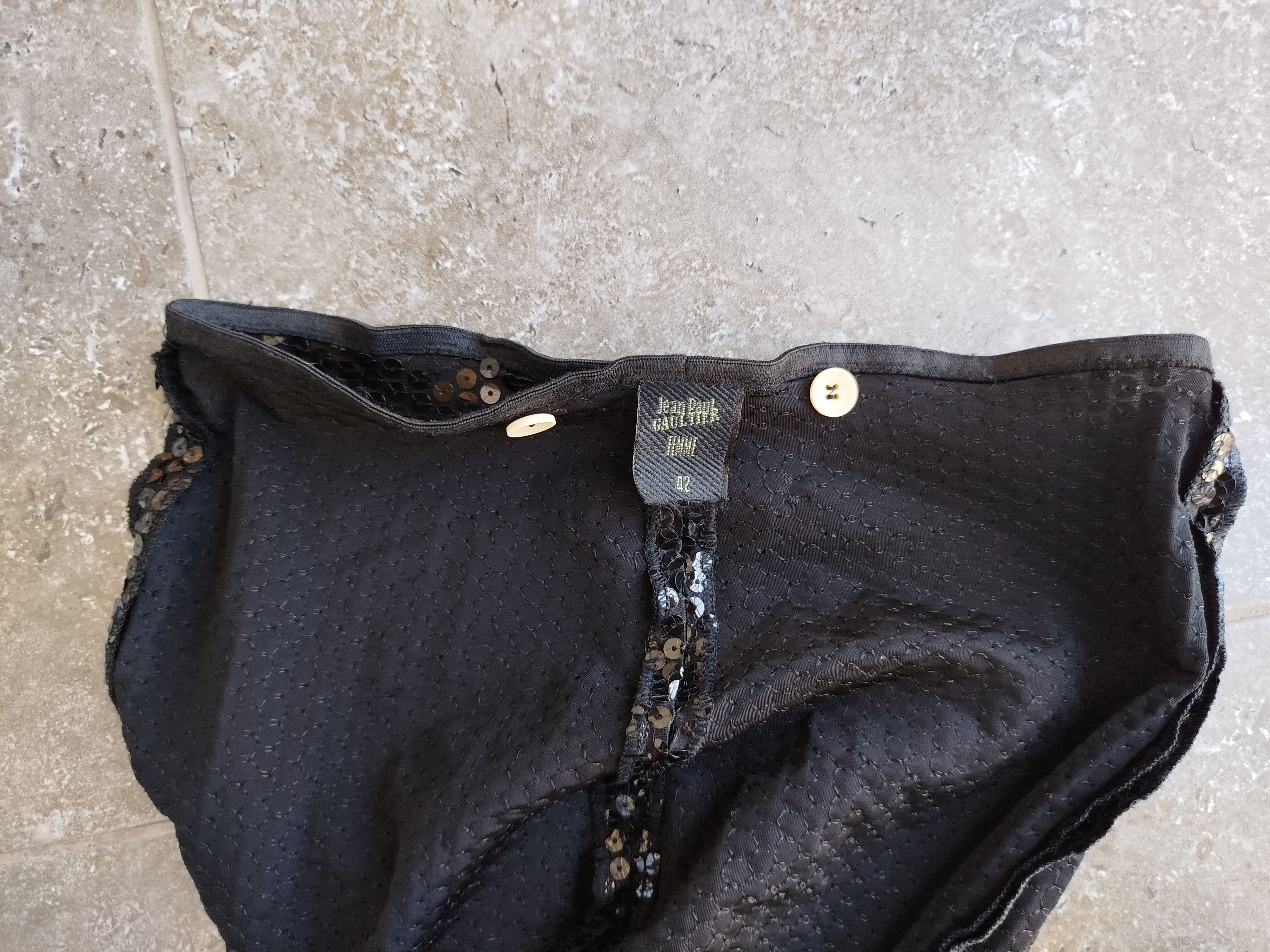 Jean Paul Gaultier Vintage Pants Leggings Sequin Stirrup 90s Size 42 Size 28" / US 6 / IT 42 - 13 Thumbnail