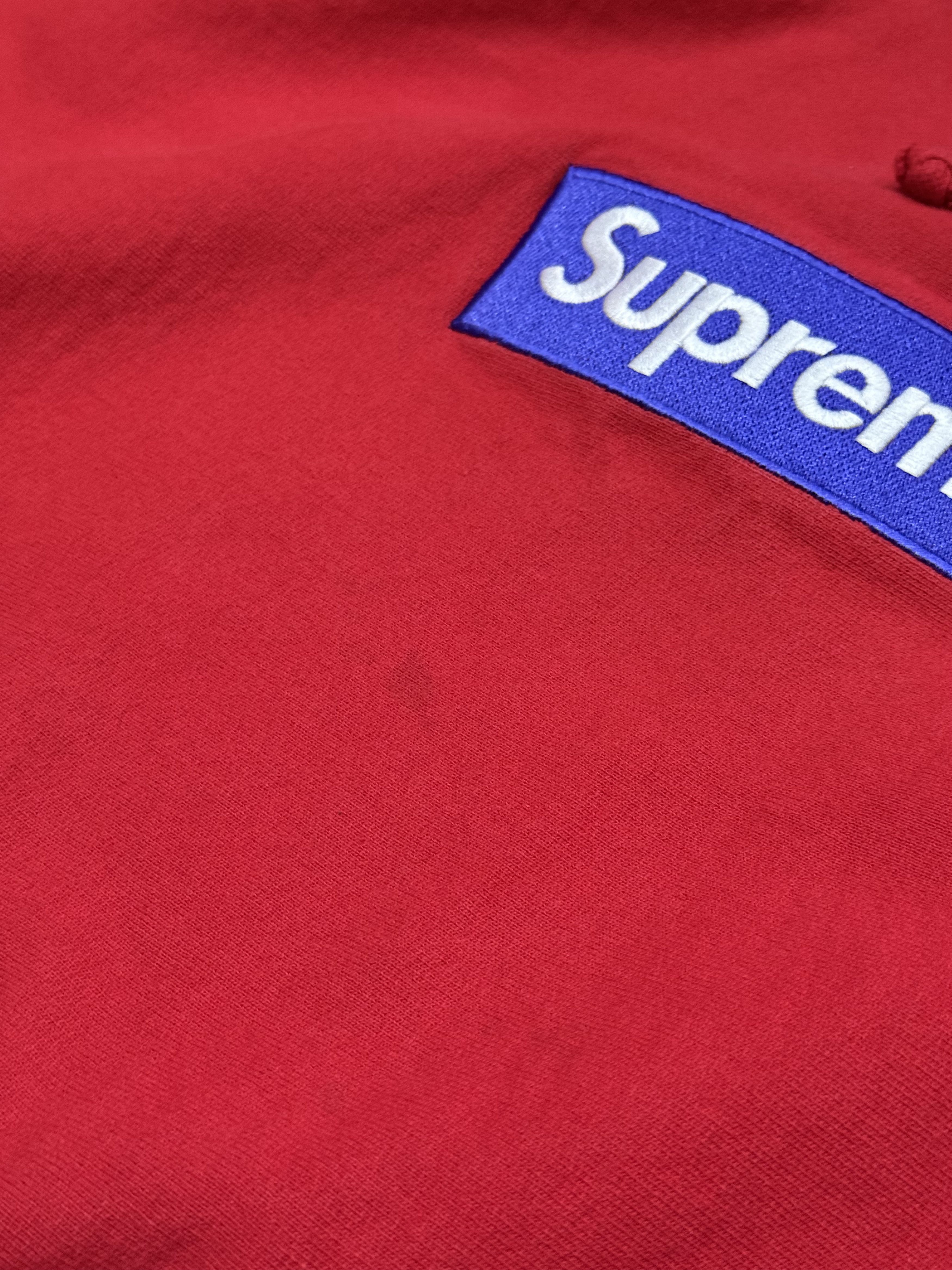 Supreme Supreme FW17 Purple on Red Box Logo Hoodie Size US XL / EU 56 / 4 - 6 Thumbnail