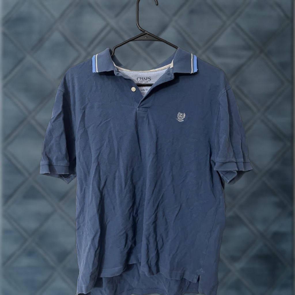Chaps VINTAGE Chaps Polo Adult Large Blue Short Sleeve Cotton Logo Golf Mens Size US L / EU 52-54 / 3 - 1 Thumbnail