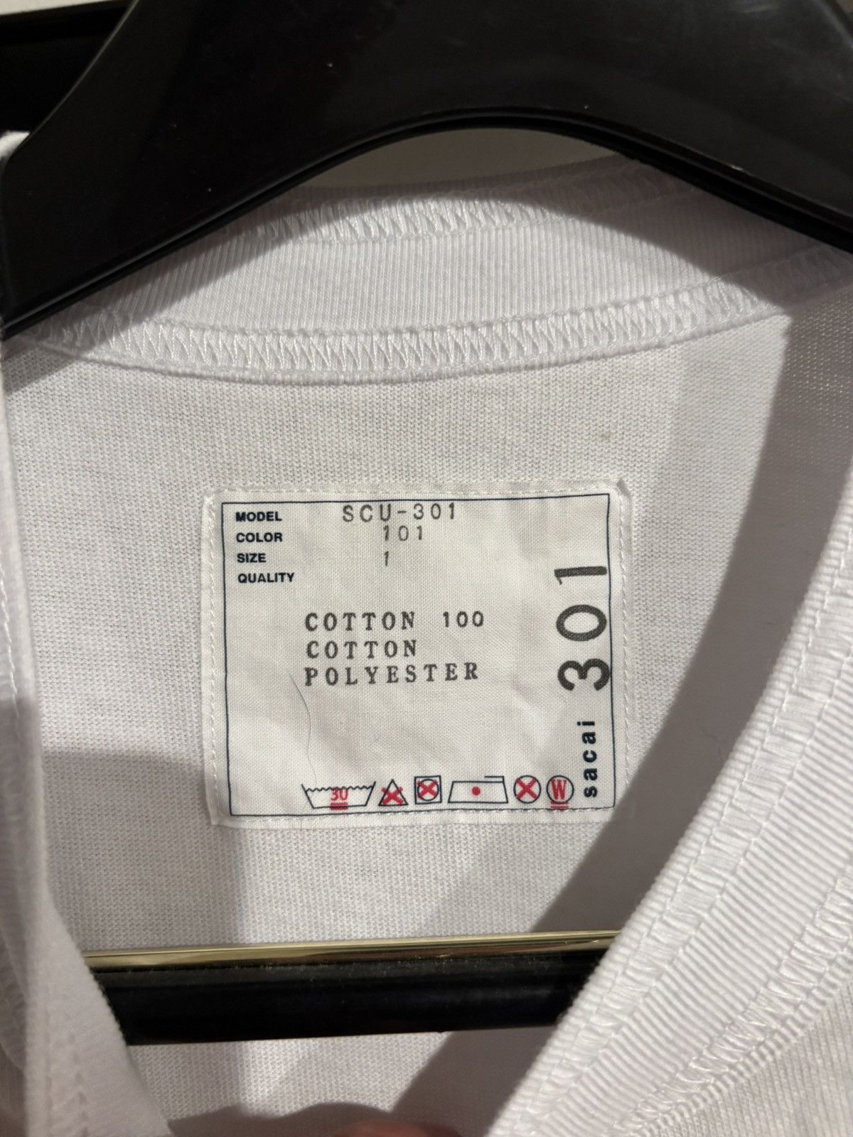 Sacai “THE t-shirt” short sleeve white tee Size US M / EU 48-50 / 2 - 3 Thumbnail