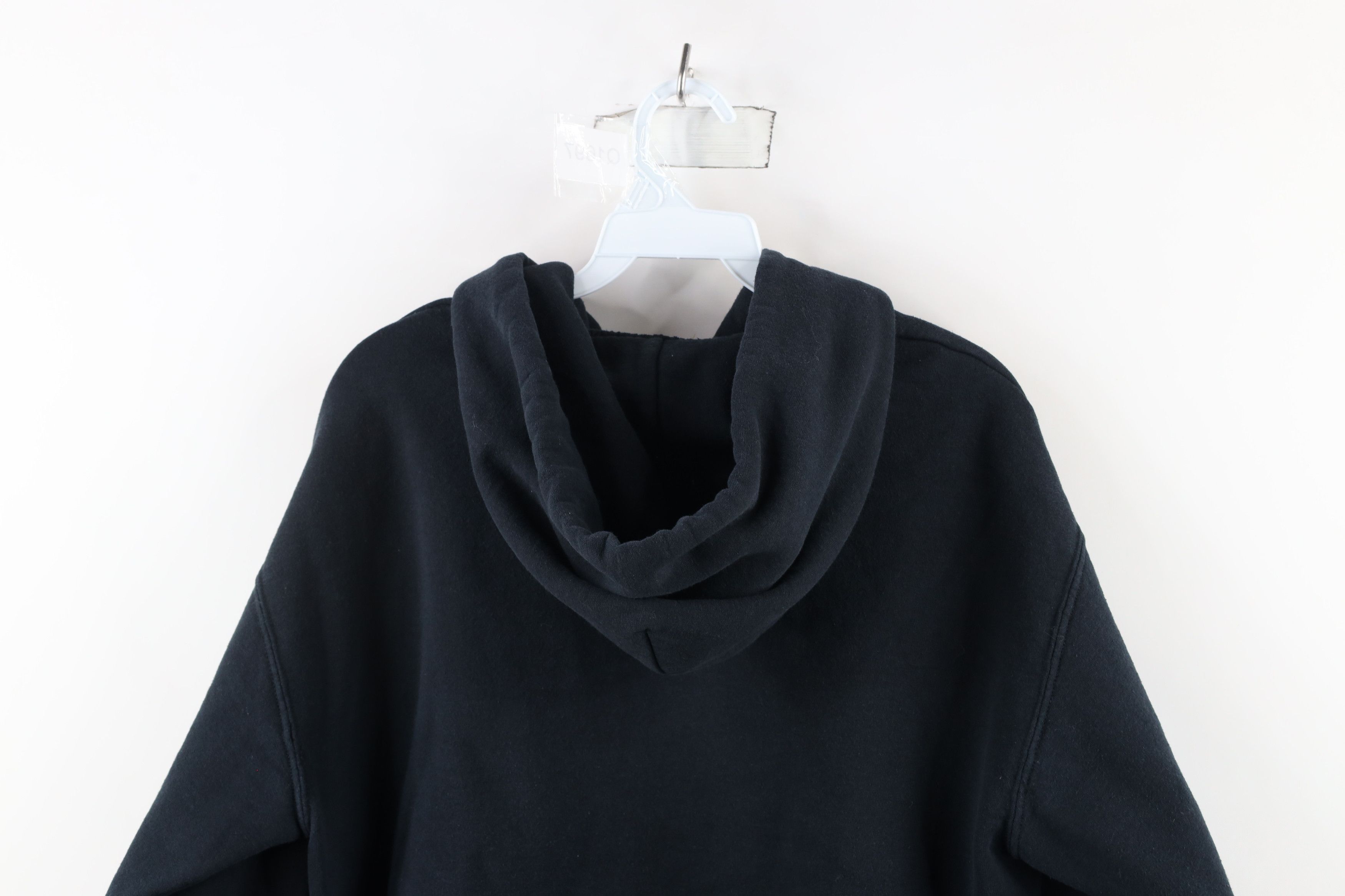 Vintage Vintage 90s Streetwear Blank Hoodie Sweatshirt Black Size US M / EU 48-50 / 2 - 13 Thumbnail